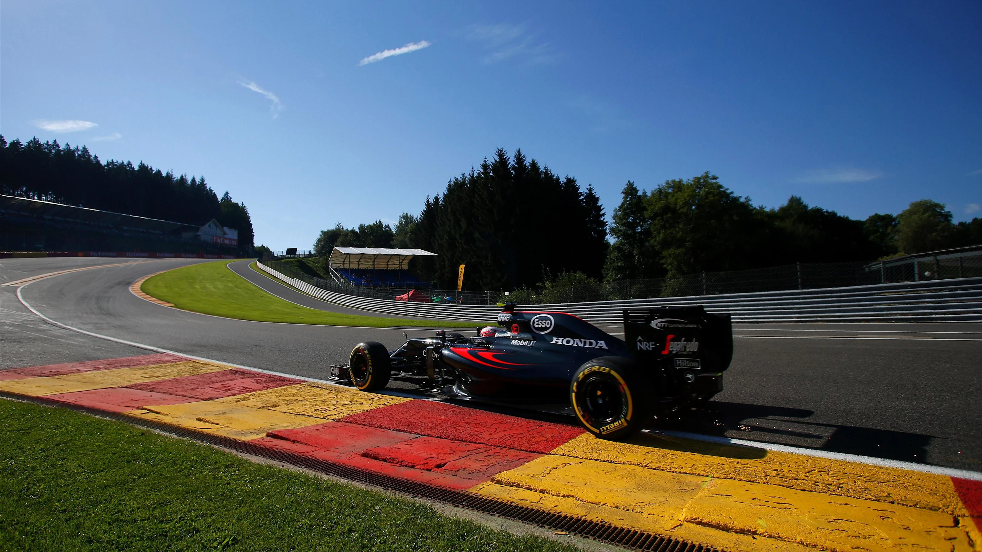 Jenson Button (GBR) McLaren MP4-31 at Formula One World Championship, Rd13, Belgian Grand Prix,