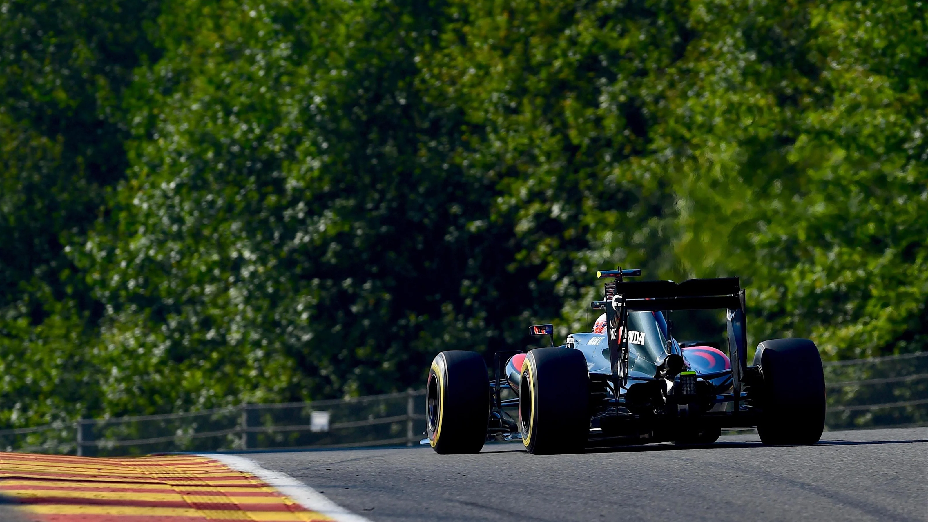 Jenson Button (GBR) McLaren MP4-31 at Formula One World Championship, Rd13, Belgian Grand Prix,
