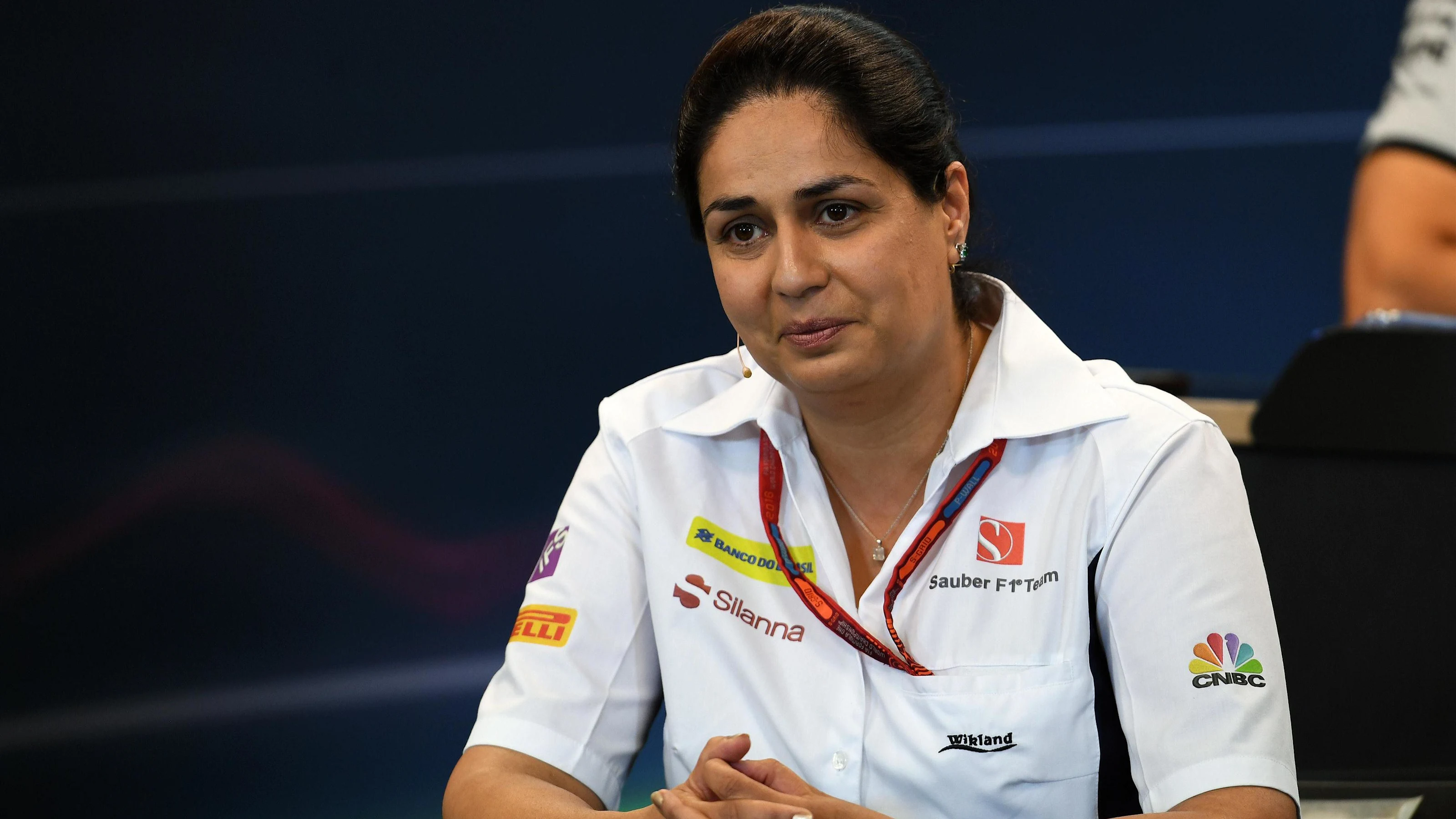 Monisha Kaltenborn (AUT) Sauber Team Prinicpal in the Press Conference at Formula One World