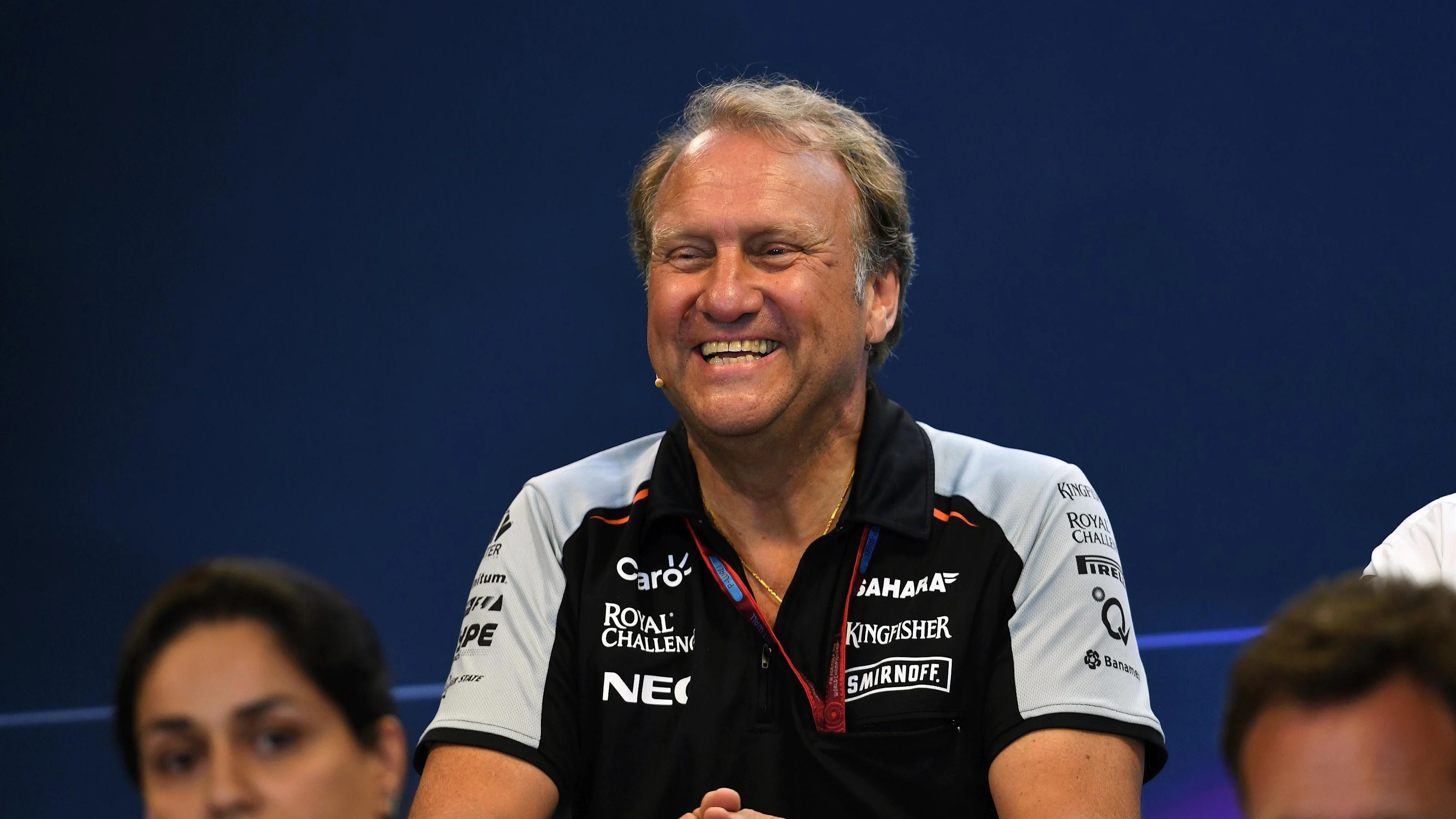 Robert Fearnley (GBR) Force India F1 Team Deputy Team Principal in the Press Conference at Formula