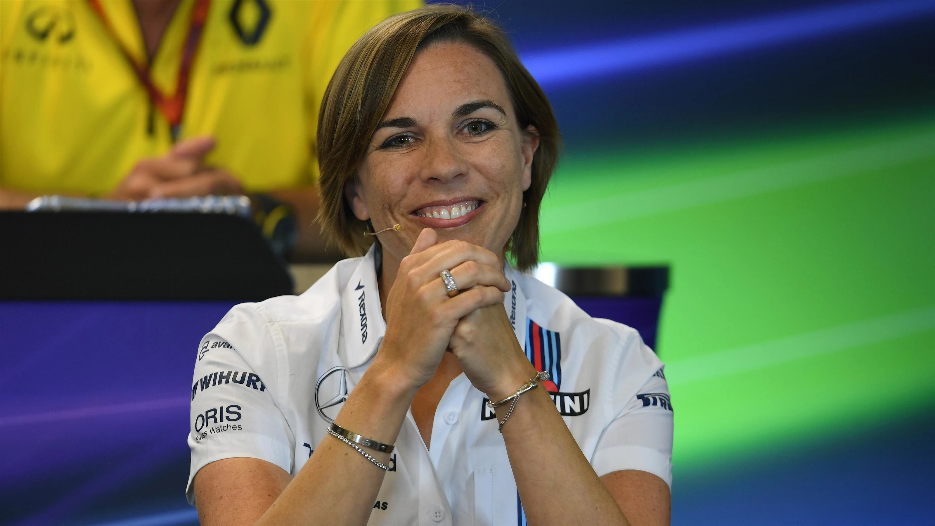 Claire Williams (GBR) Williams Deputy Team Principal in the Press Conference at Formula One World