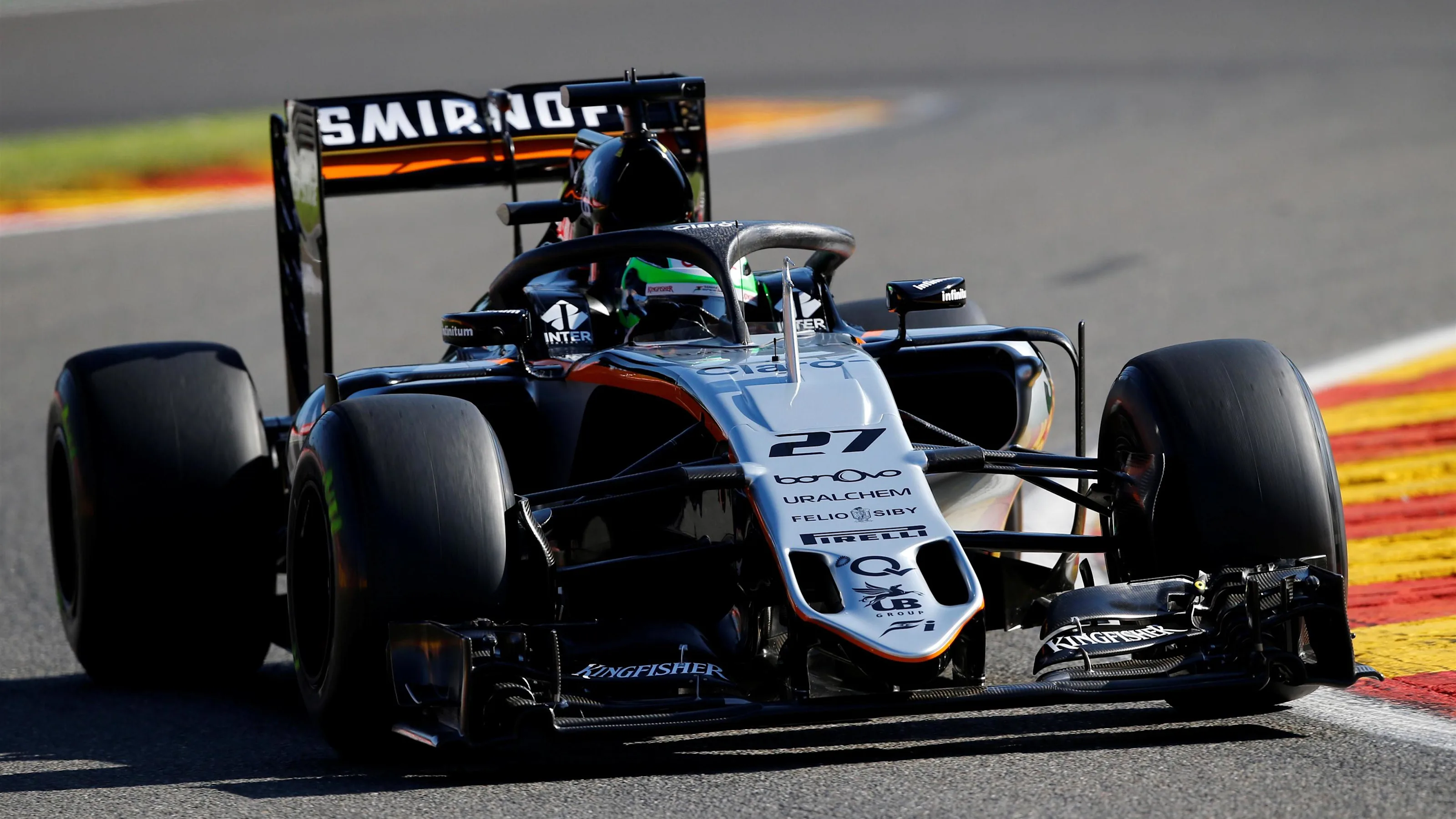 Nico Hulkenberg (GER) Force India VJM09 with halo at Formula One World Championship, Rd13, Belgian