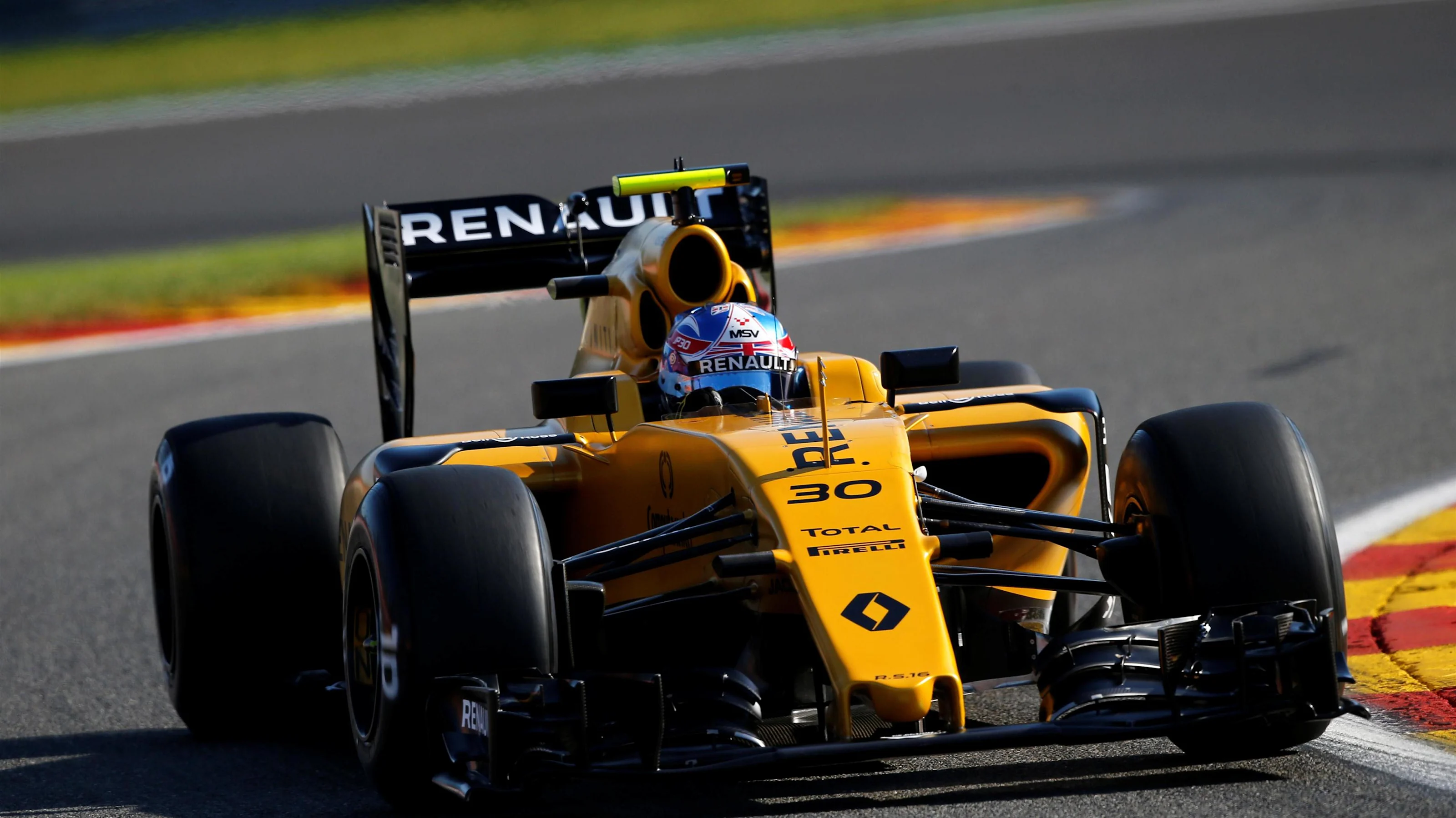 Jolyon Palmer (GBR) Renault Sport F1 Team RS16 at Formula One World Championship, Rd13, Belgian