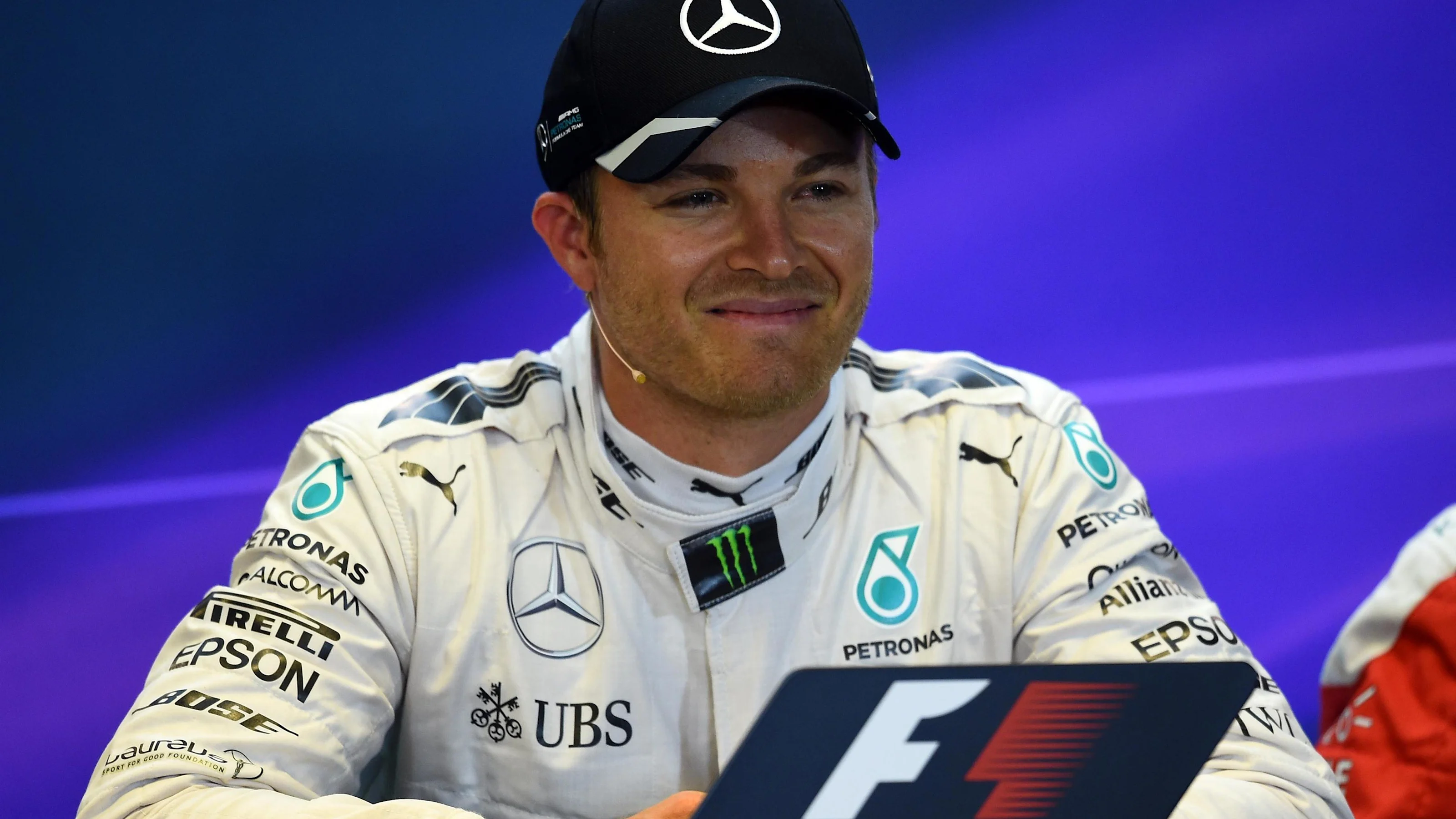 Pole sitter Nico Rosberg (GER) Mercedes AMG F1 in the Press Conference at Formula One World