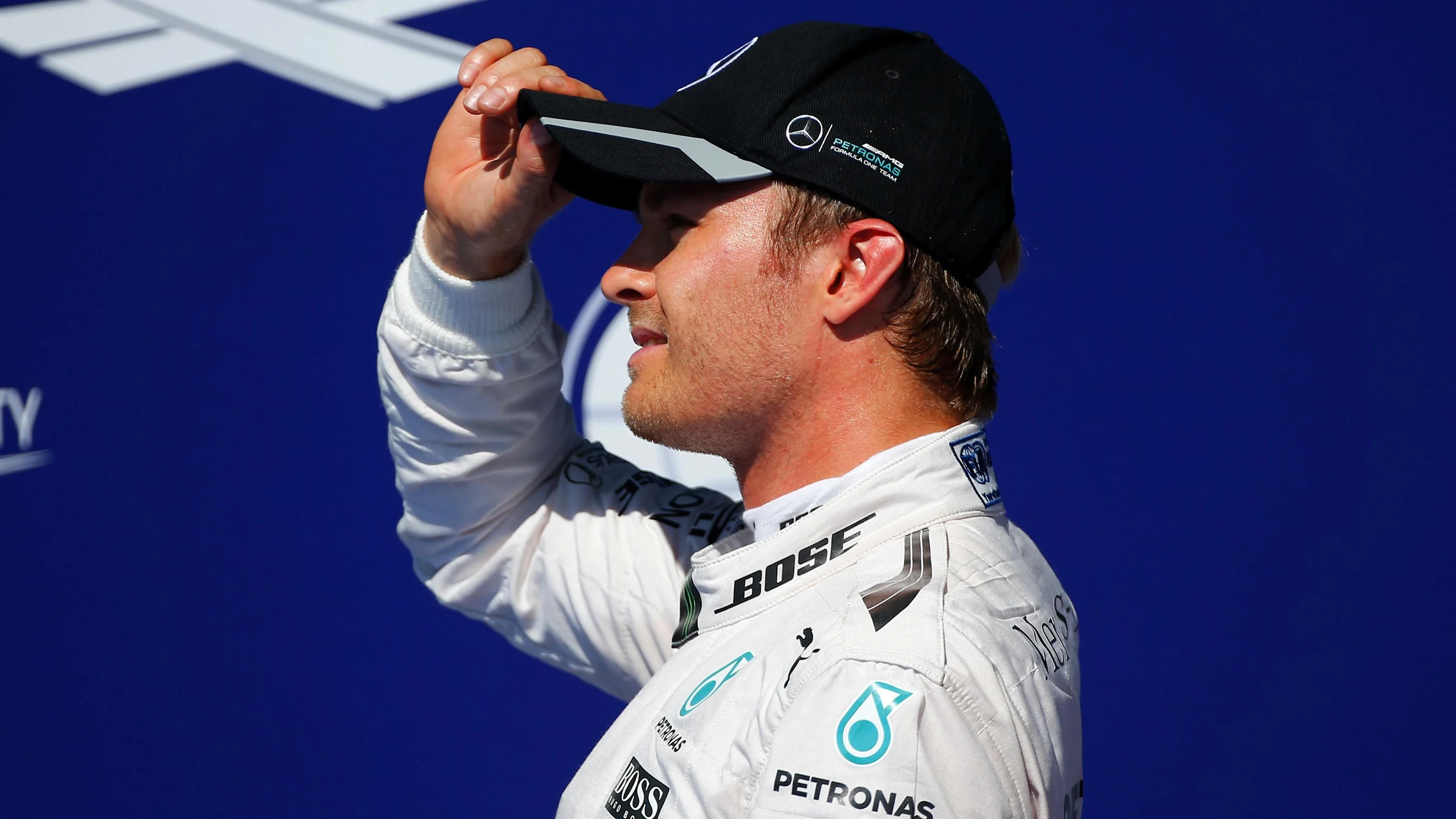 Pole sitter Nico Rosberg (GER) Mercedes AMG F1 in parc ferme at Formula One World Championship,