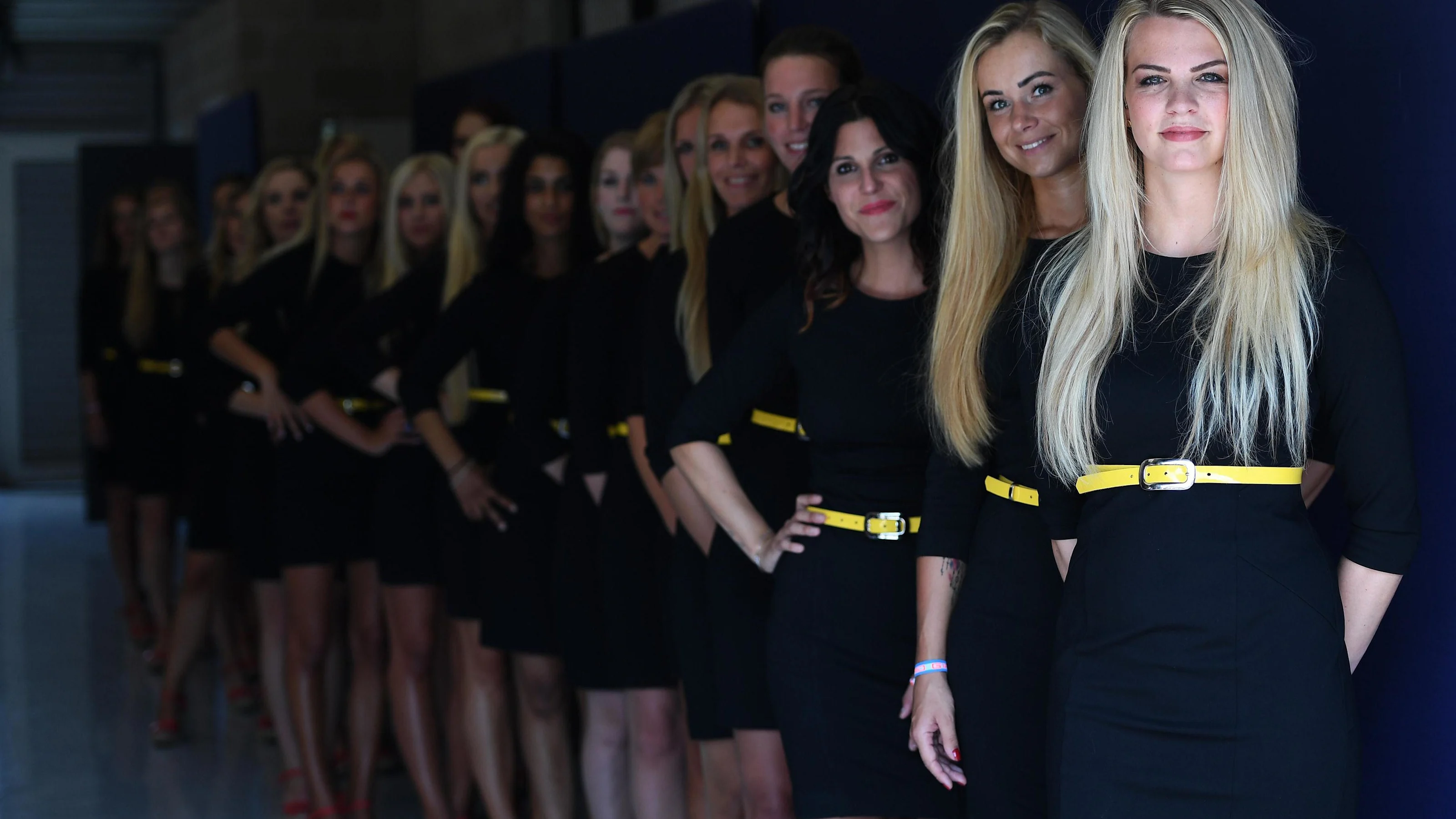 Grid girls at Formula One World Championship, Rd13, Belgian Grand Prix, Qualifying, Spa