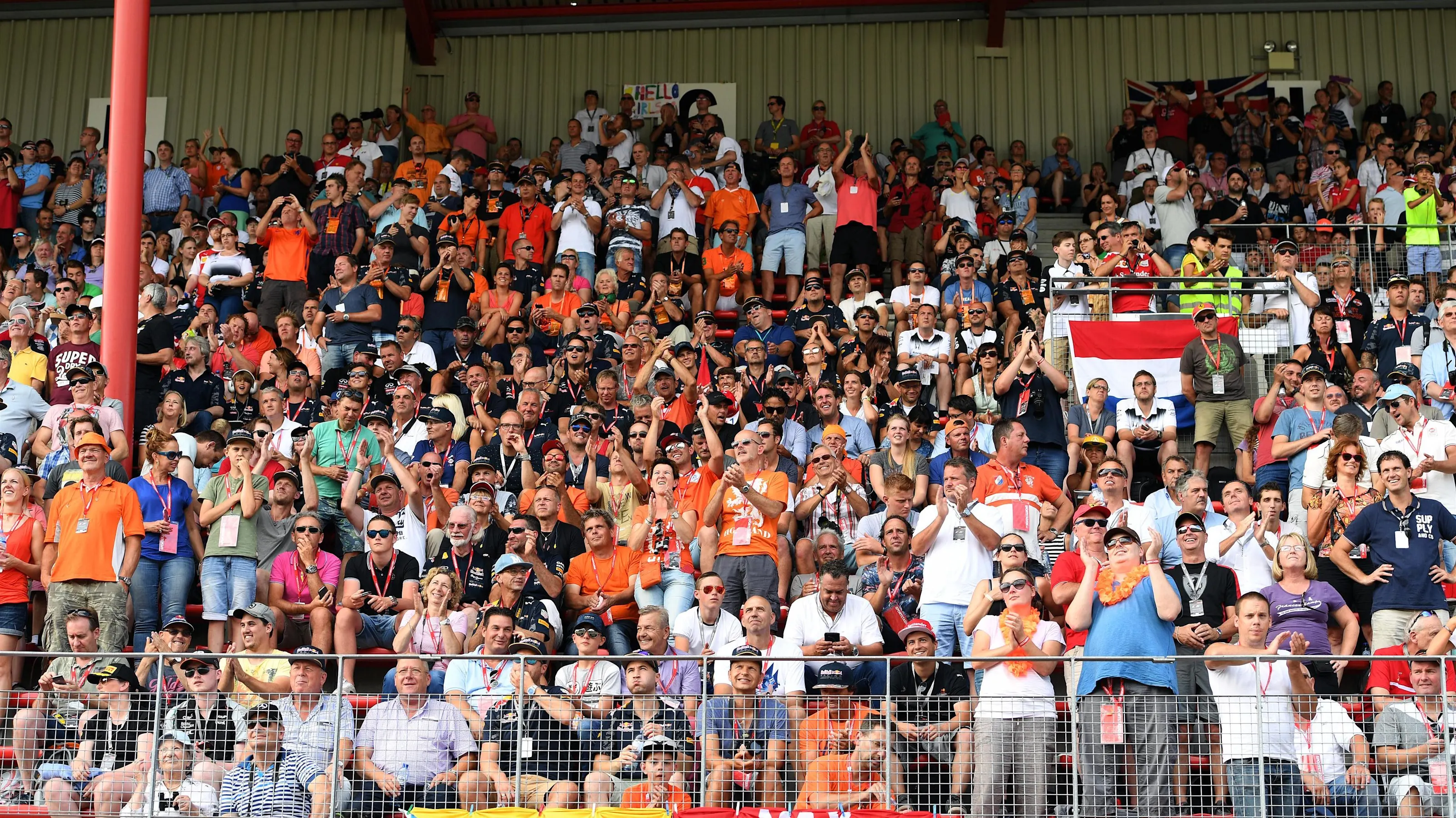 Fans at Formula One World Championship, Rd13, Belgian Grand Prix, Race, Spa Francorchamps, Belgium,