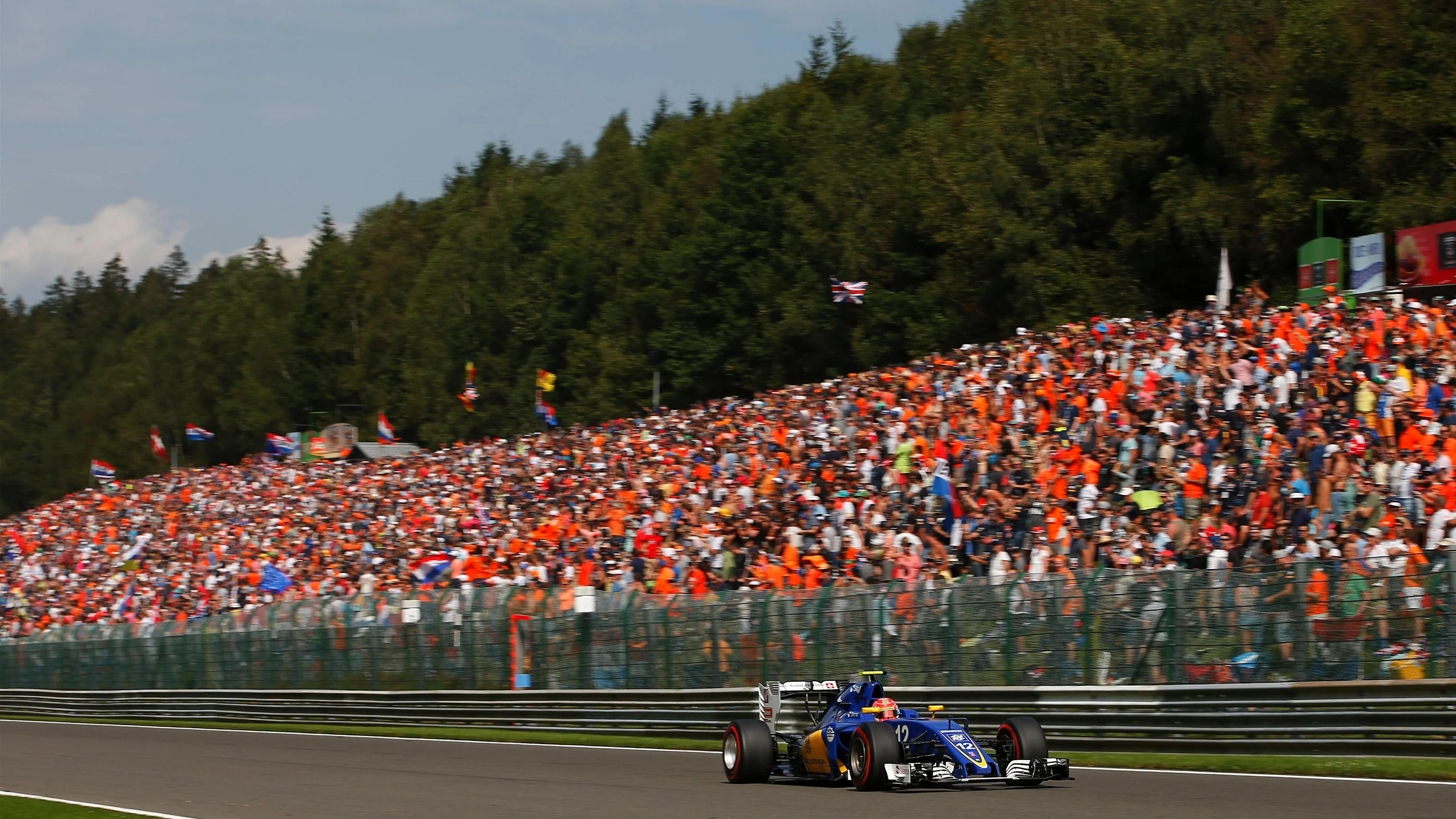 Felipe Nasr (BRA) Sauber C35 at Formula One World Championship, Rd13, Belgian Grand Prix, Race, Spa