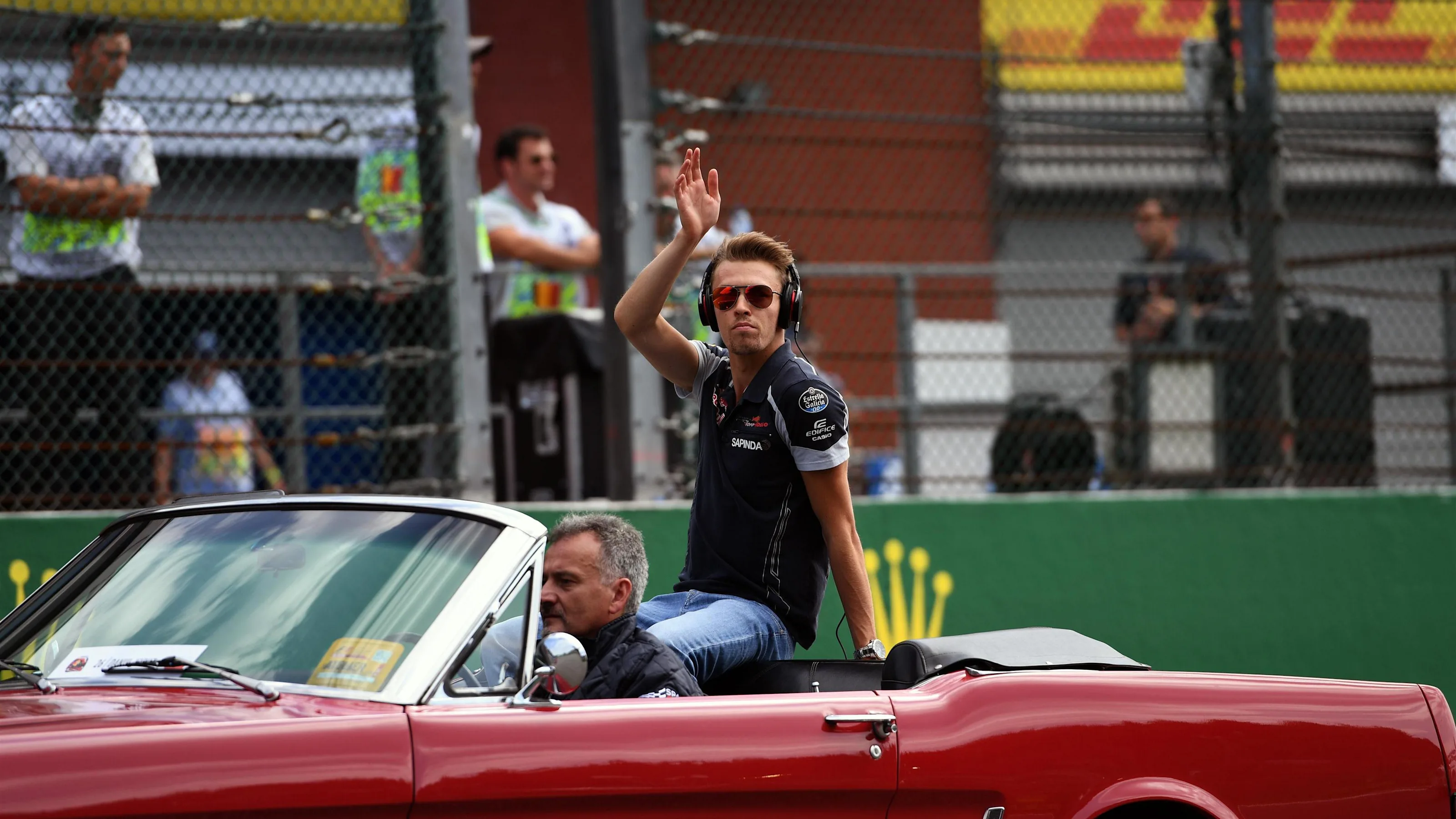 Daniil Kvyat (RUS) Scuderia Toro Rosso on the drivers parade at Formula One World Championship,