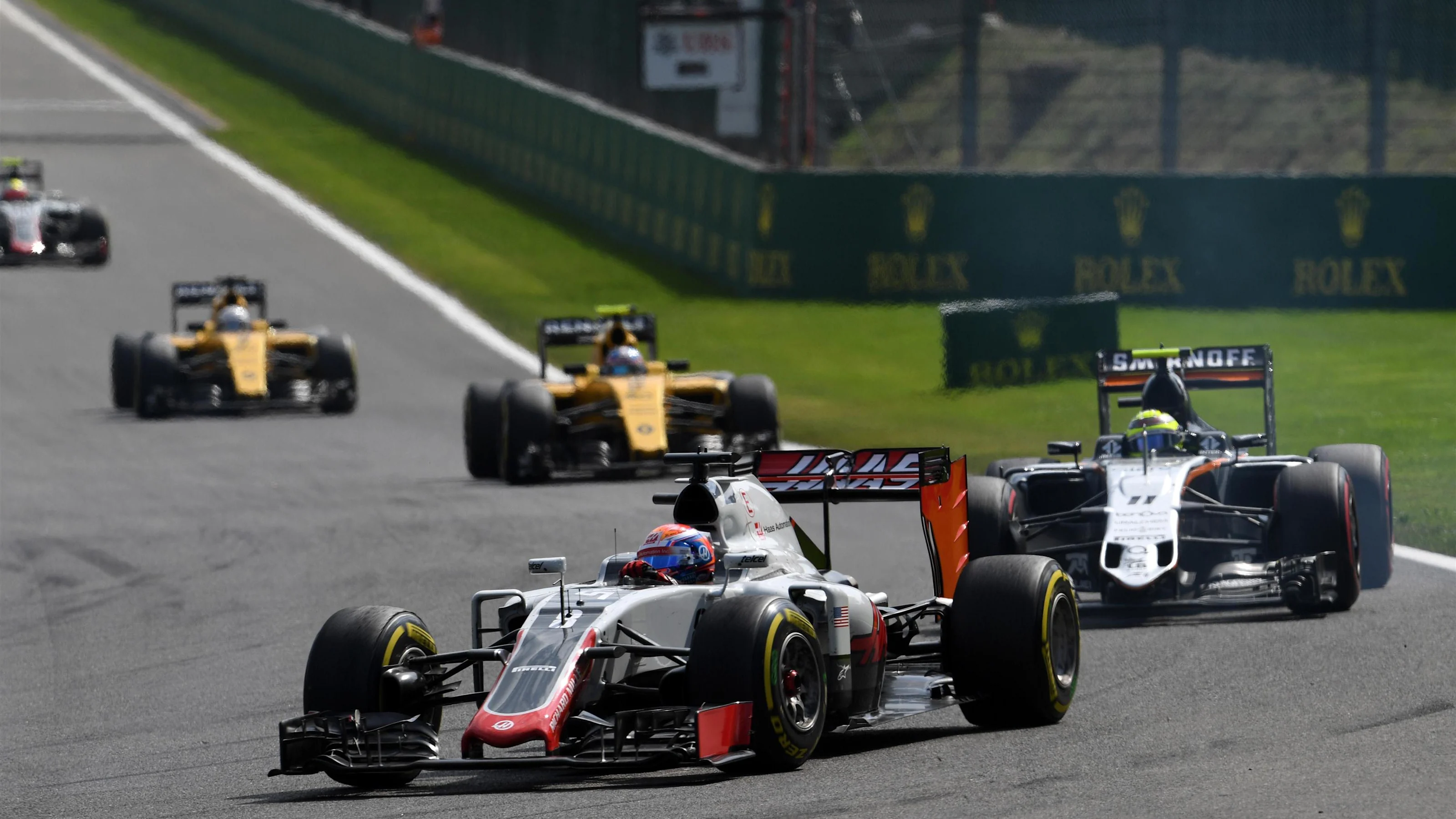 Romain Grosjean (FRA) Haas VF-16 at Formula One World Championship, Rd13, Belgian Grand Prix, Race,