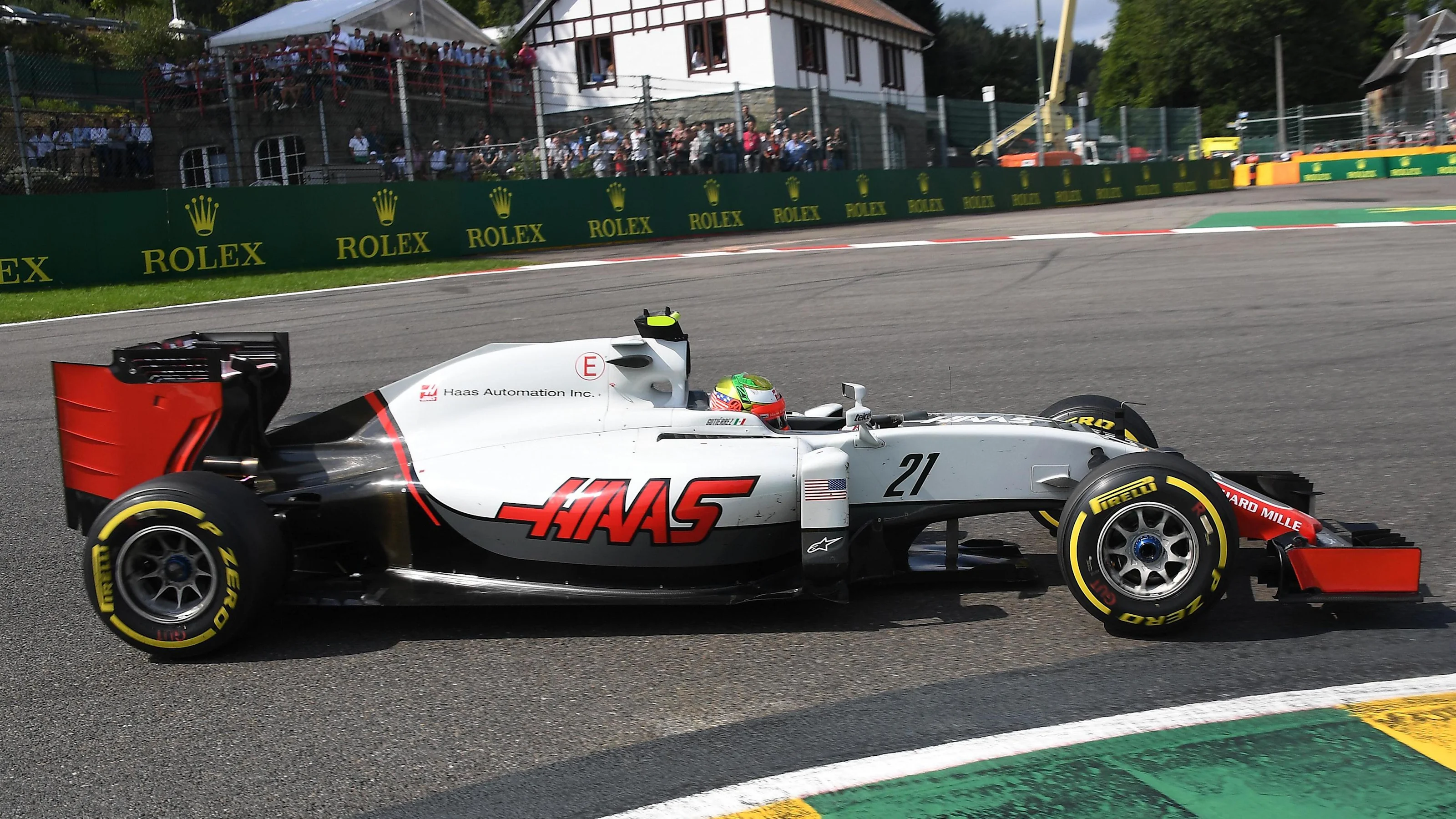 Esteban Gutierrez (MEX) Haas VF-16 at Formula One World Championship, Rd13, Belgian Grand Prix,