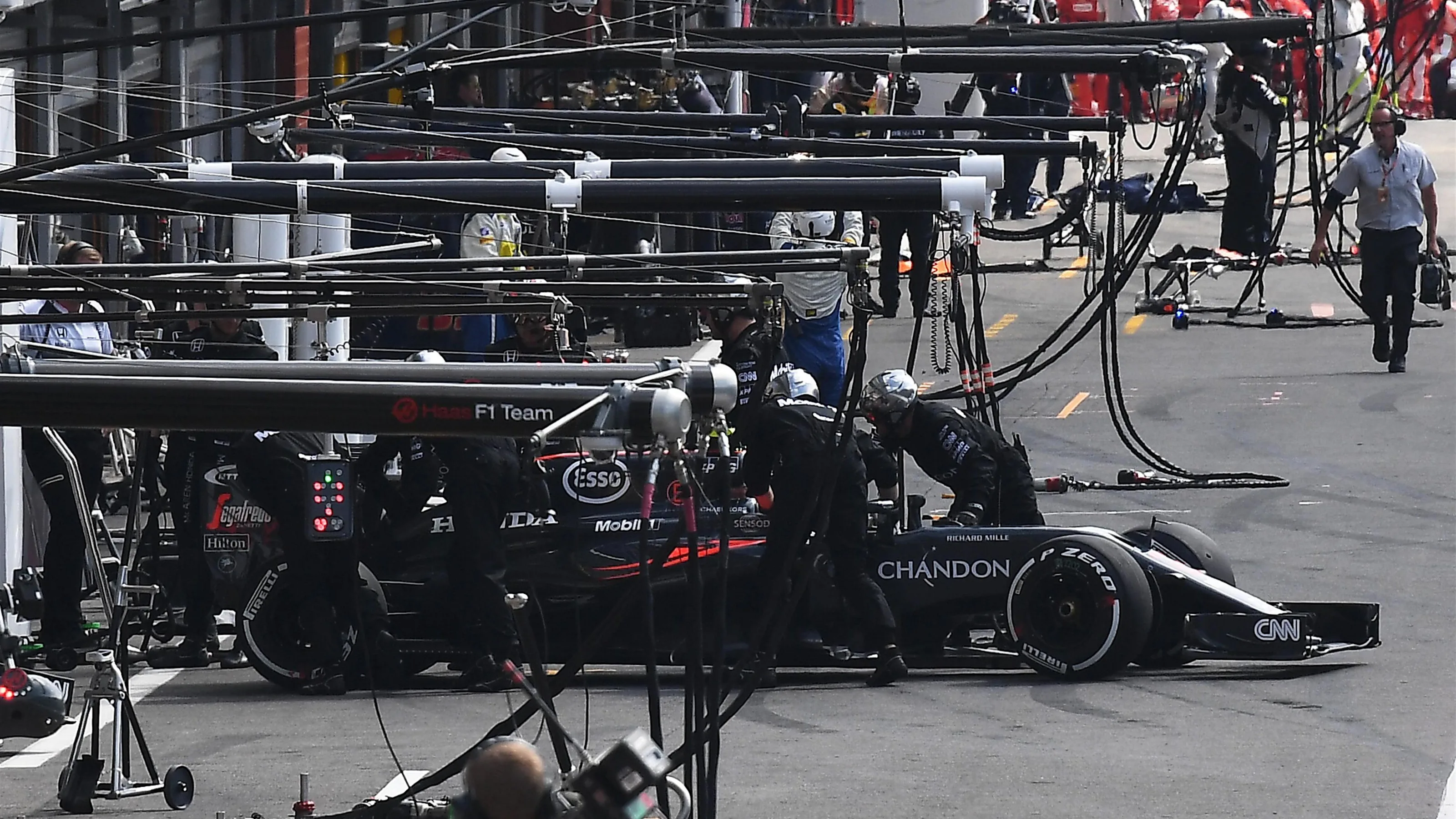 The car of race retiree Jenson Button (GBR) McLaren MP4-31 at Formula One World Championship, Rd13,
