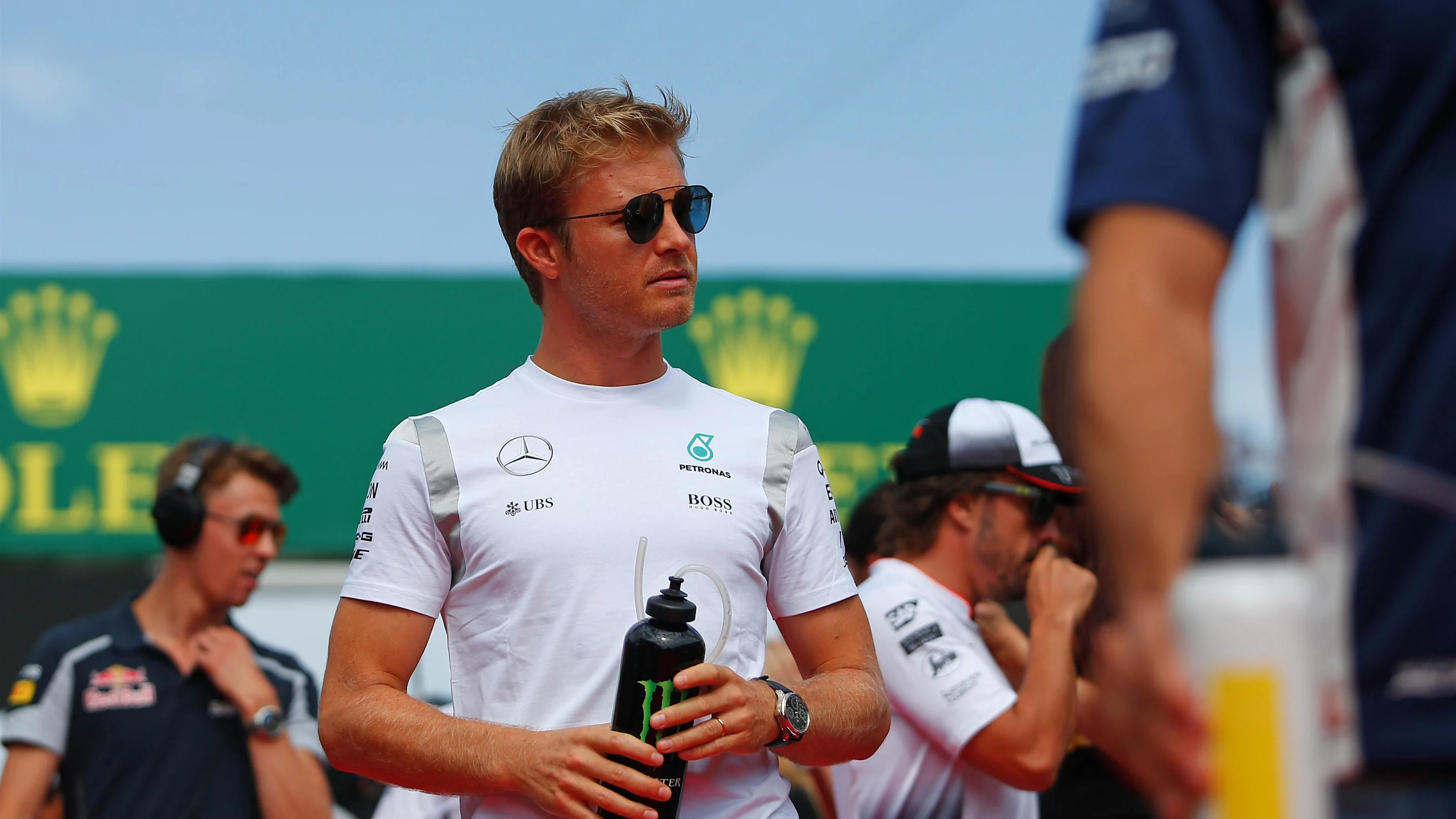 Nico Rosberg (GER) Mercedes AMG F1 on the drivers parade at Formula One World Championship, Rd13,