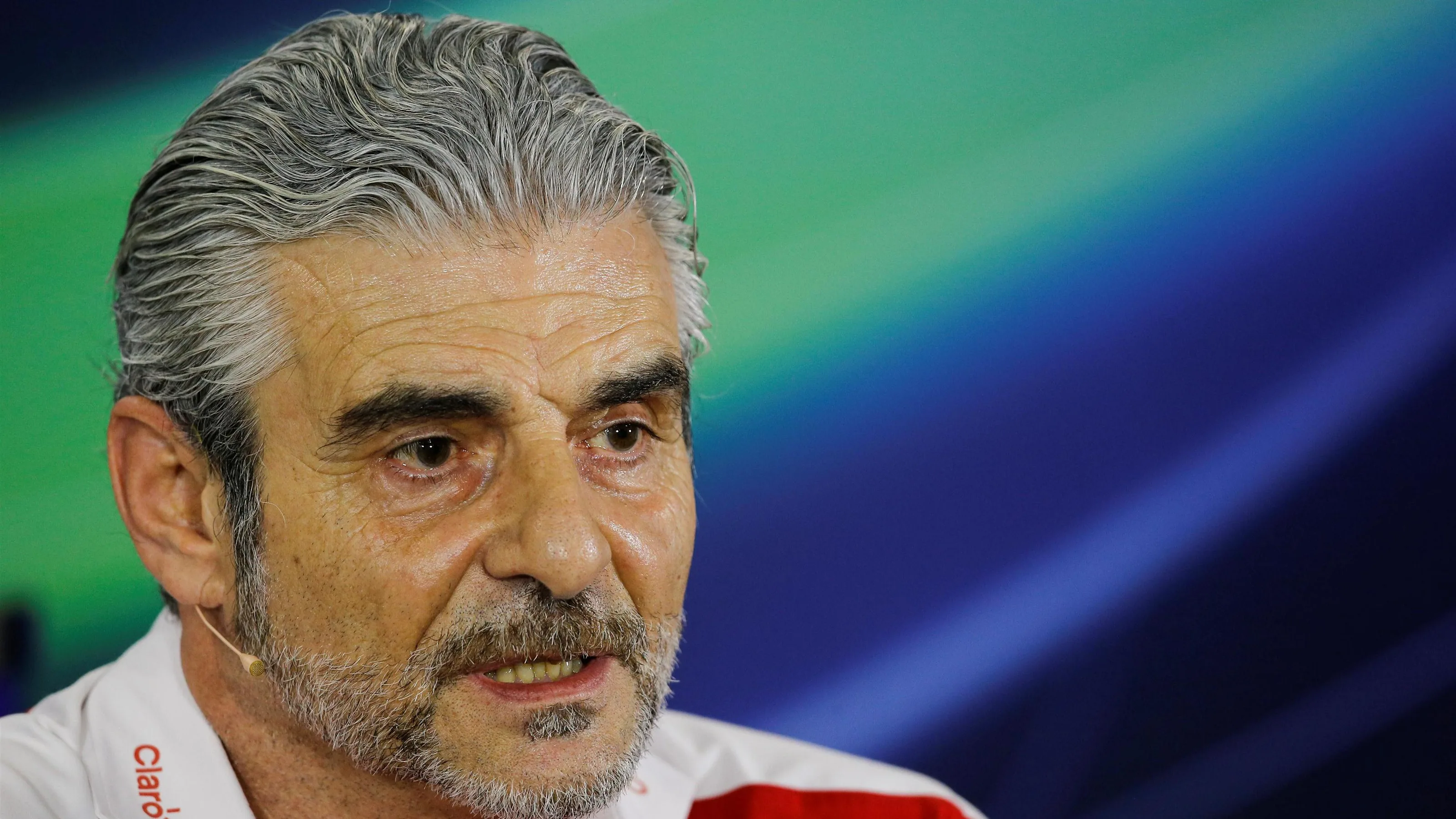 Maurizio Arrivabene (ITA) Ferrari Team Principal in the Press Conference at Formula One World