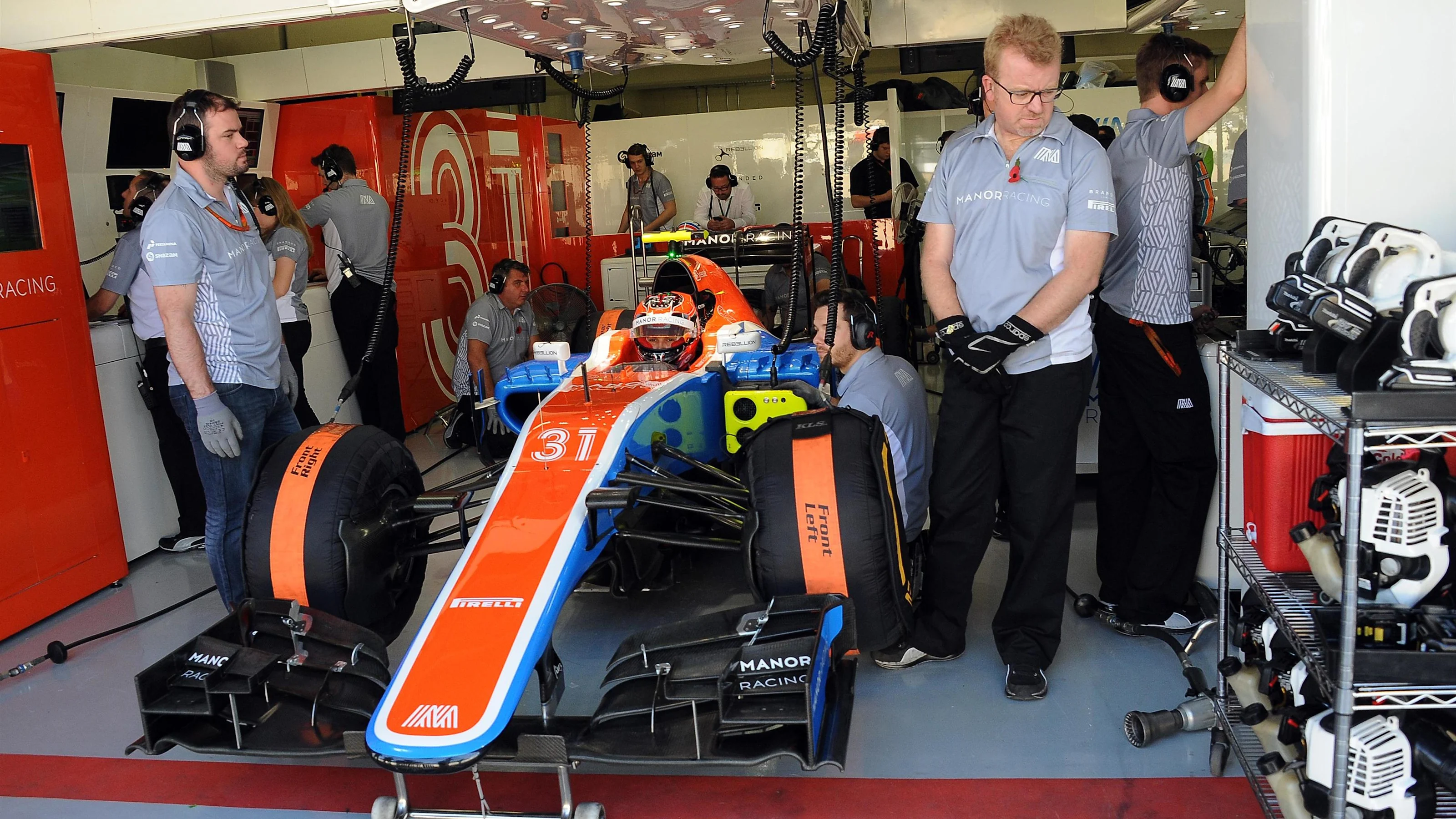 Esteban Ocon (FRA) Manor Racing MRT05 at Formula One World Championship, Rd20, Brazilian Grand