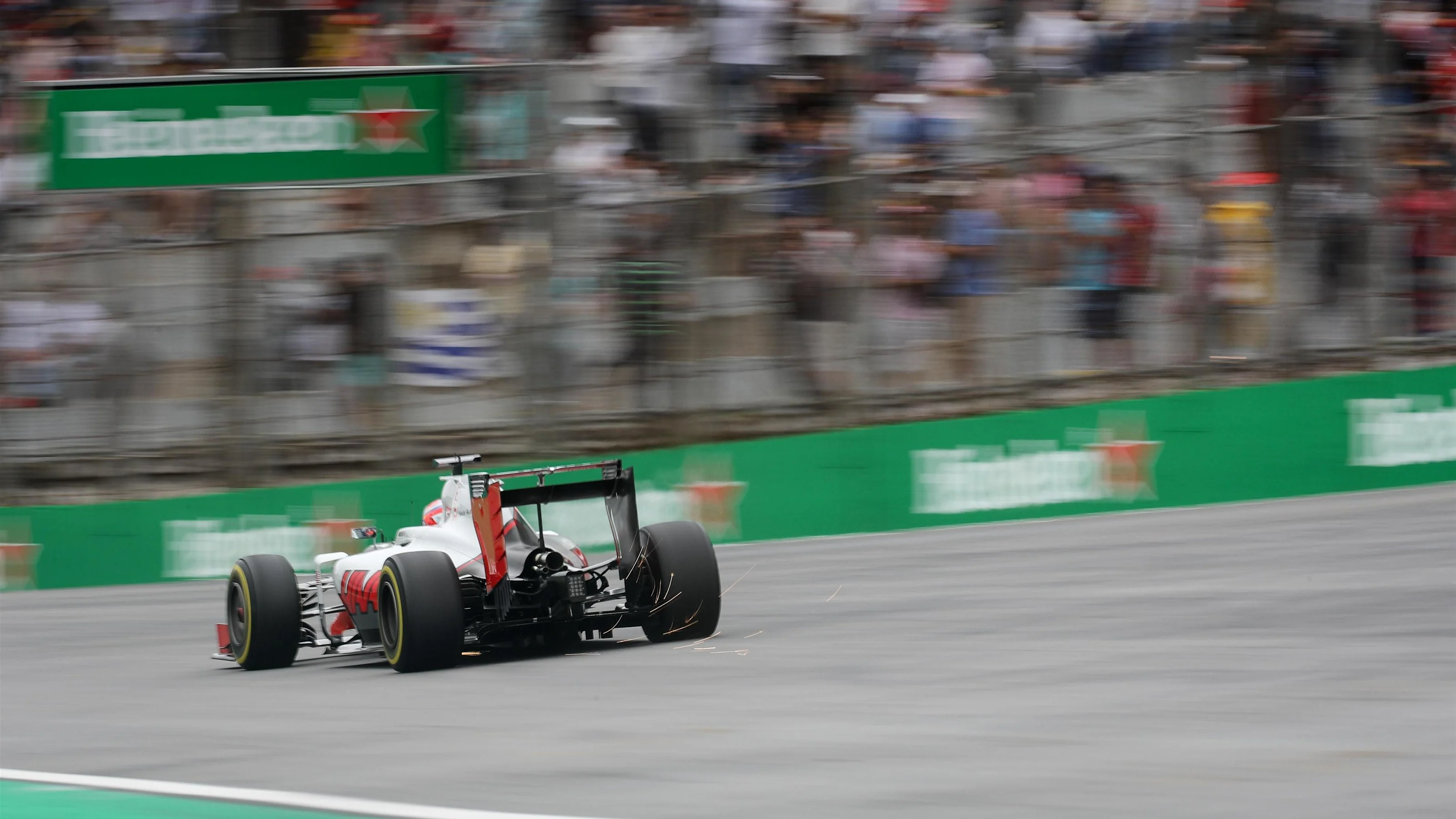 Romain Grosjean (FRA) Haas VF-16 at Formula One World Championship, Rd20, Brazilian Grand Prix,