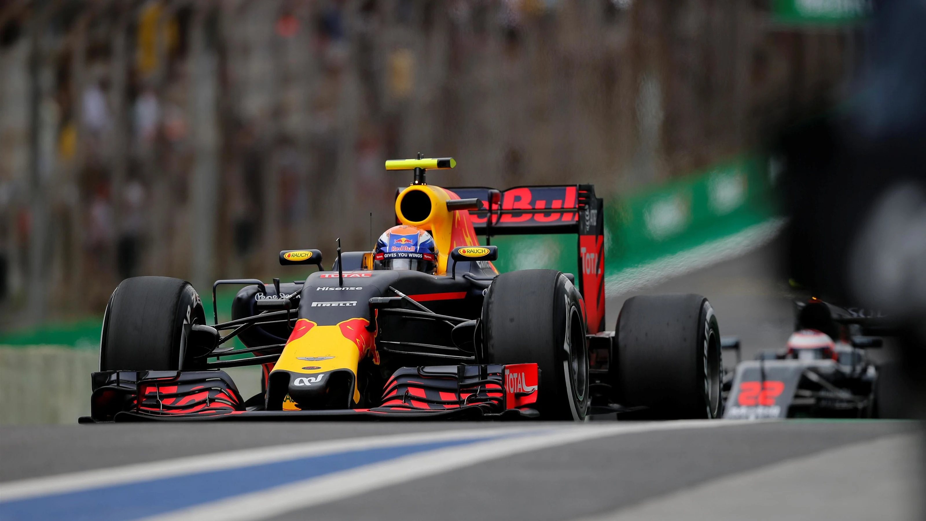 Max Verstappen (NED) Red Bull Racing RB12 at Formula One World Championship, Rd20, Brazilian Grand