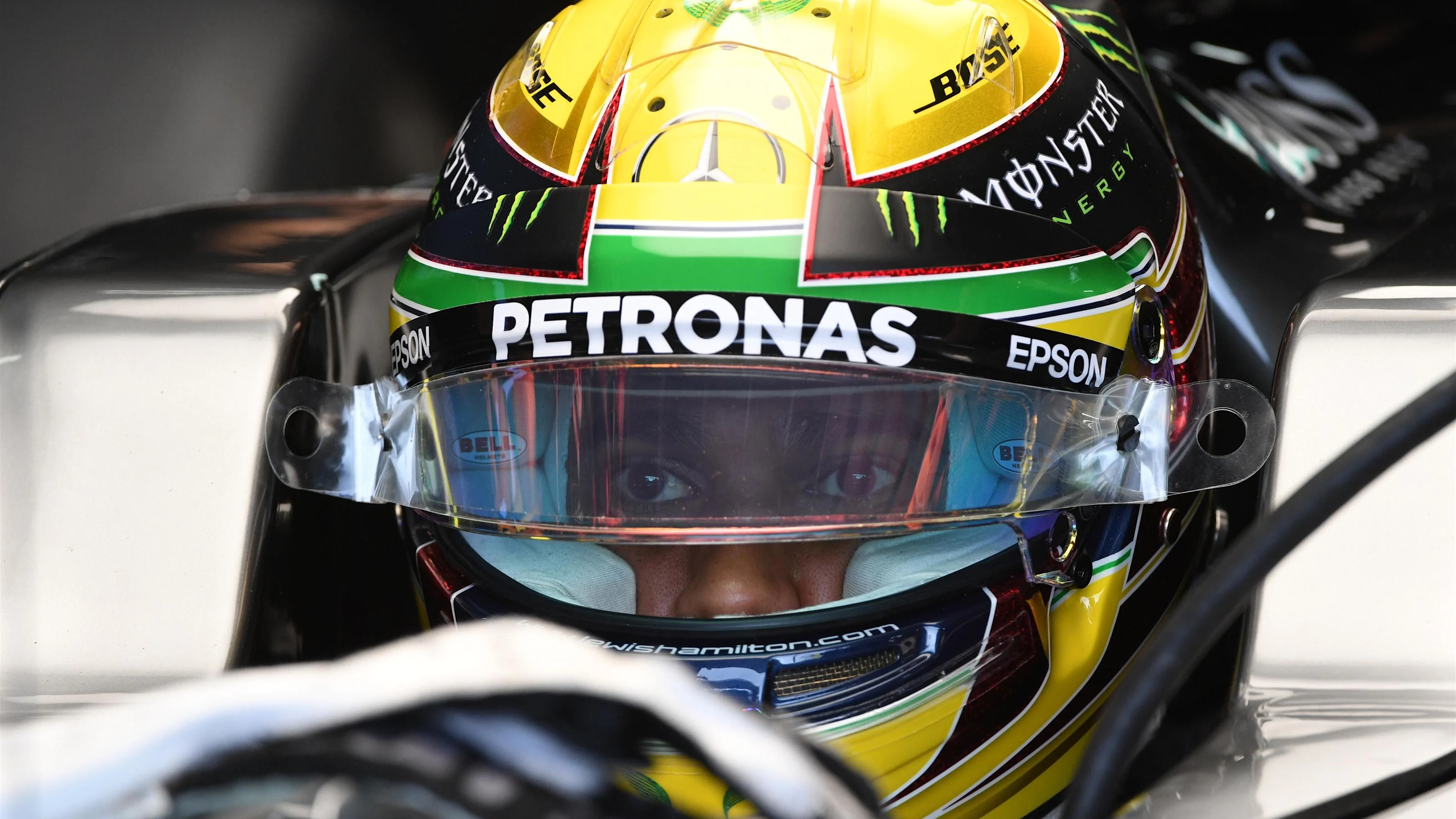 Lewis Hamilton (GBR) Mercedes-Benz F1 W07 Hybrid at Formula One World Championship, Rd20, Brazilian