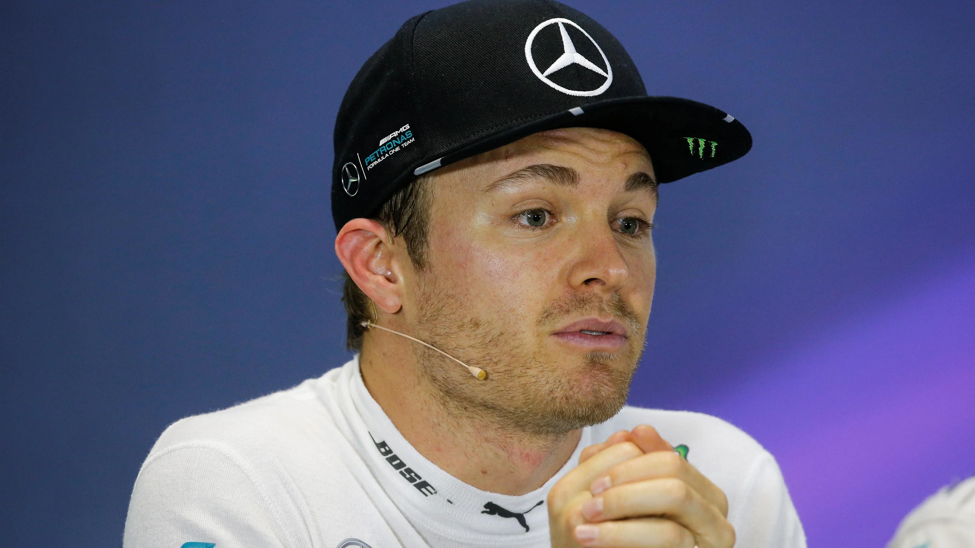 Nico Rosberg (GER) Mercedes AMG F1 in the Press Conference at Formula One World Championship, Rd20,
