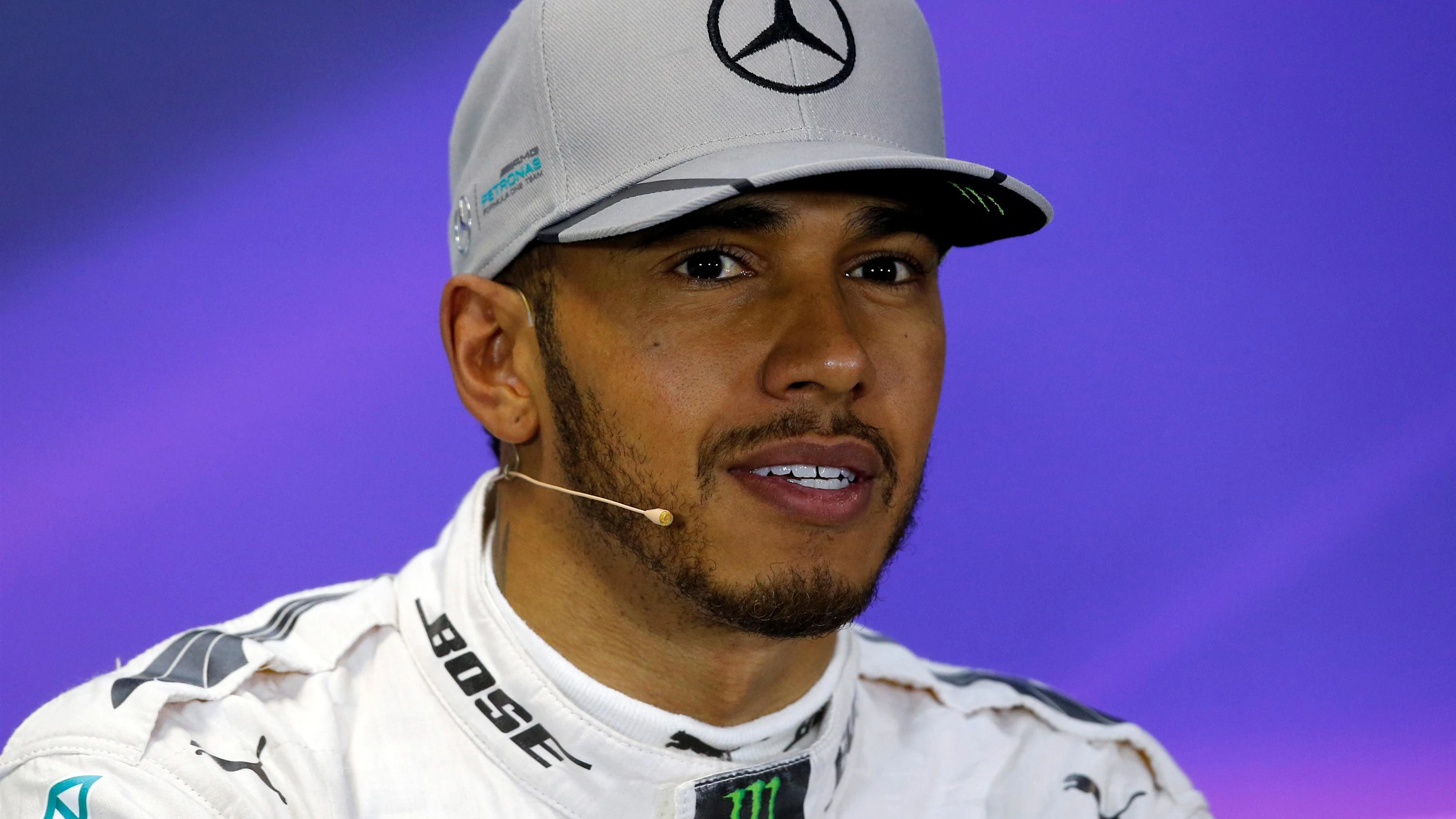 Lewis Hamilton (GBR) Mercedes AMG F1 in the Press Conference at Formula One World Championship,