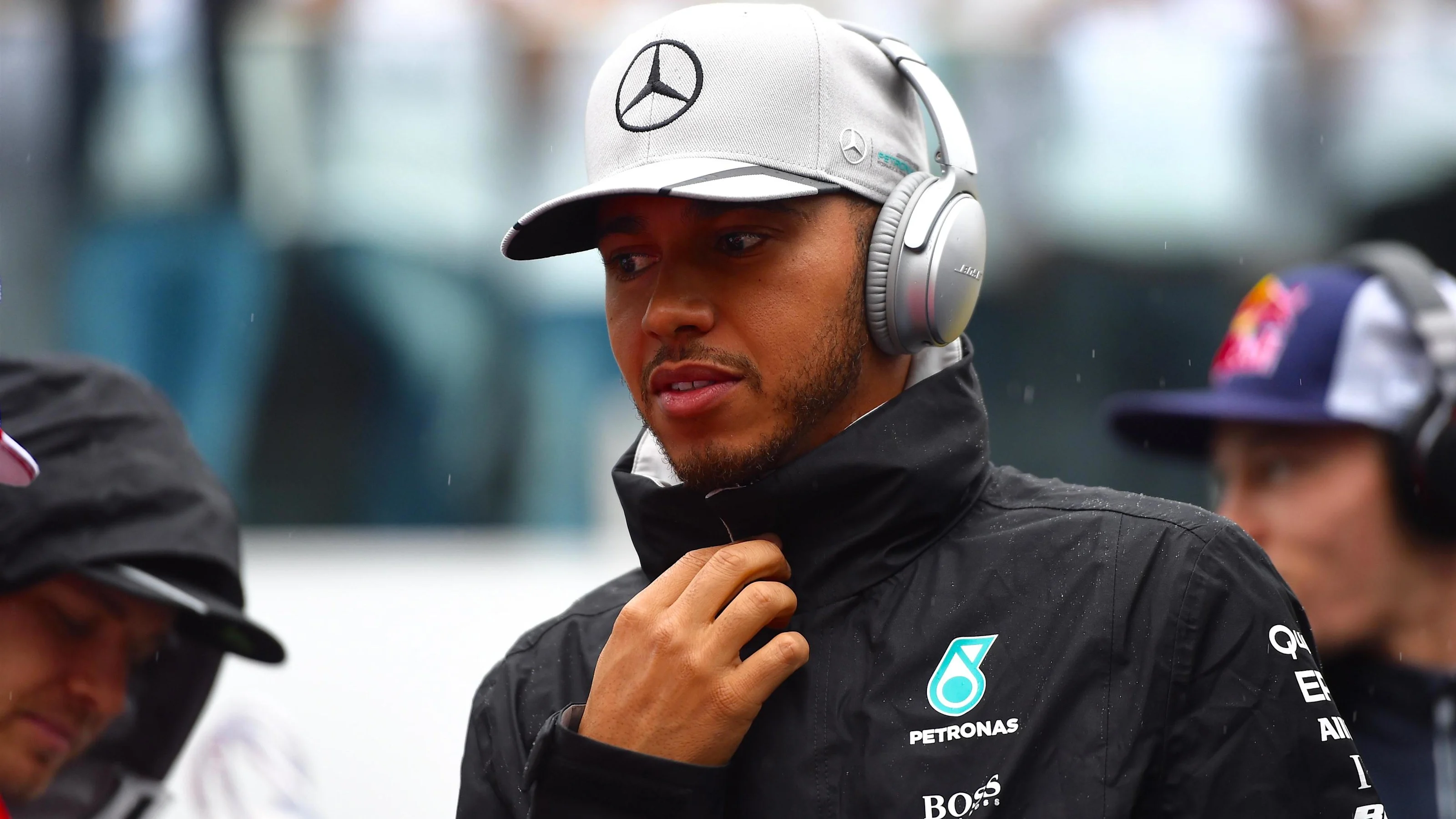 Lewis Hamilton (GBR) Mercedes AMG F1 on the drivers parade at Formula One World Championship, Rd20,