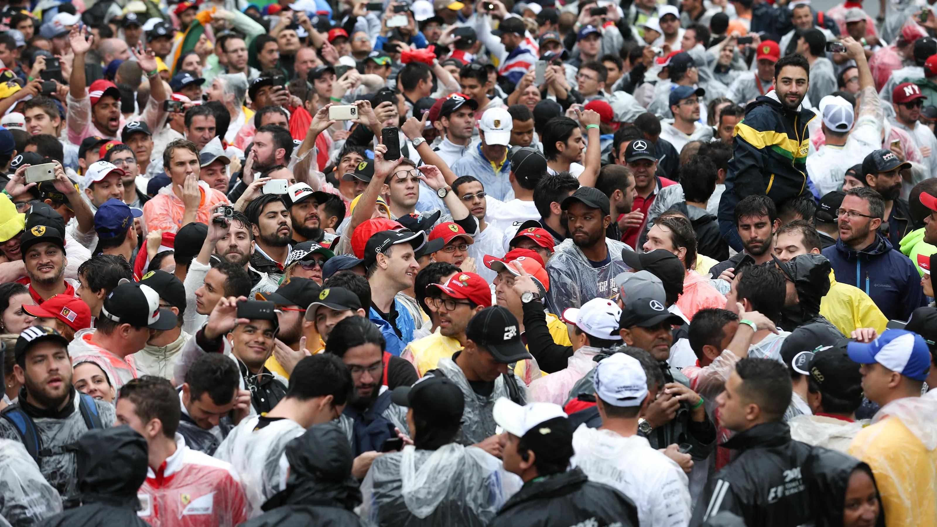 Fans at Formula One World Championship, Rd20, Brazilian Grand Prix, Race, Interlagos, Sao Paulo,
