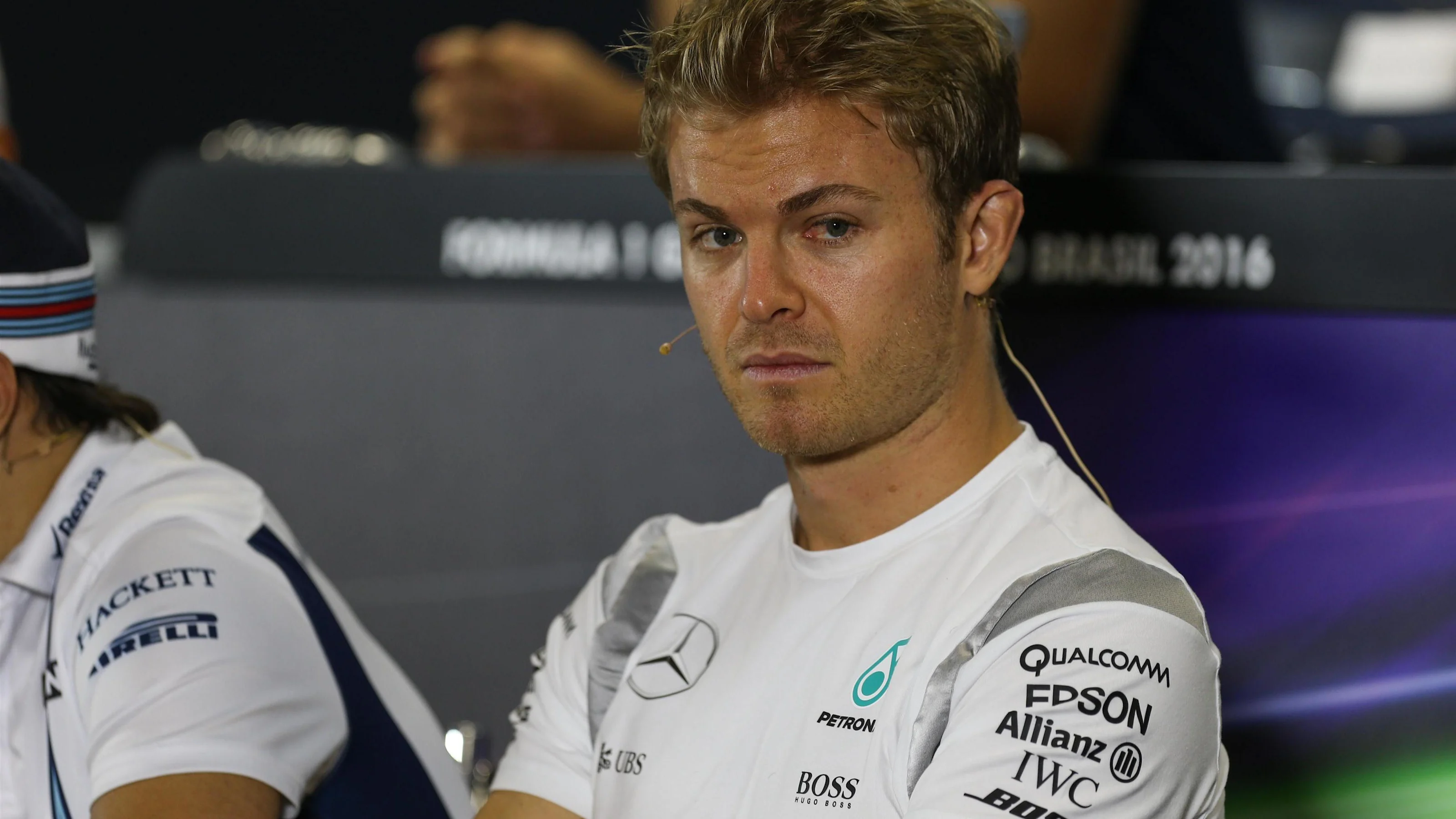 Nico Rosberg (GER) Mercedes AMG F1 in the Press Conference in the Press Conference at Formula One