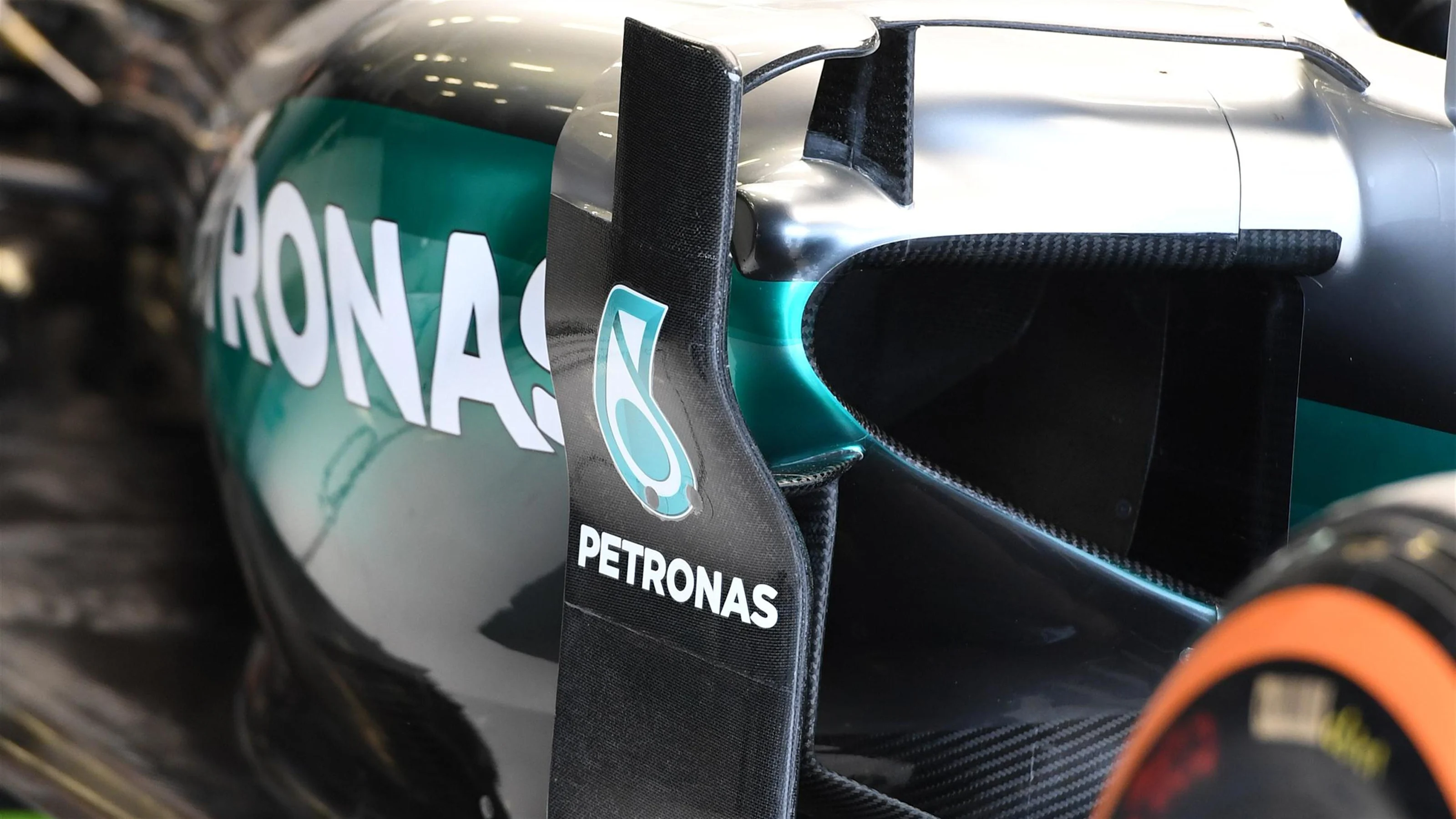 Mercedes-Benz F1 W07 Hybrid aero detail at Formula One World Championship, Rd10, British Grand