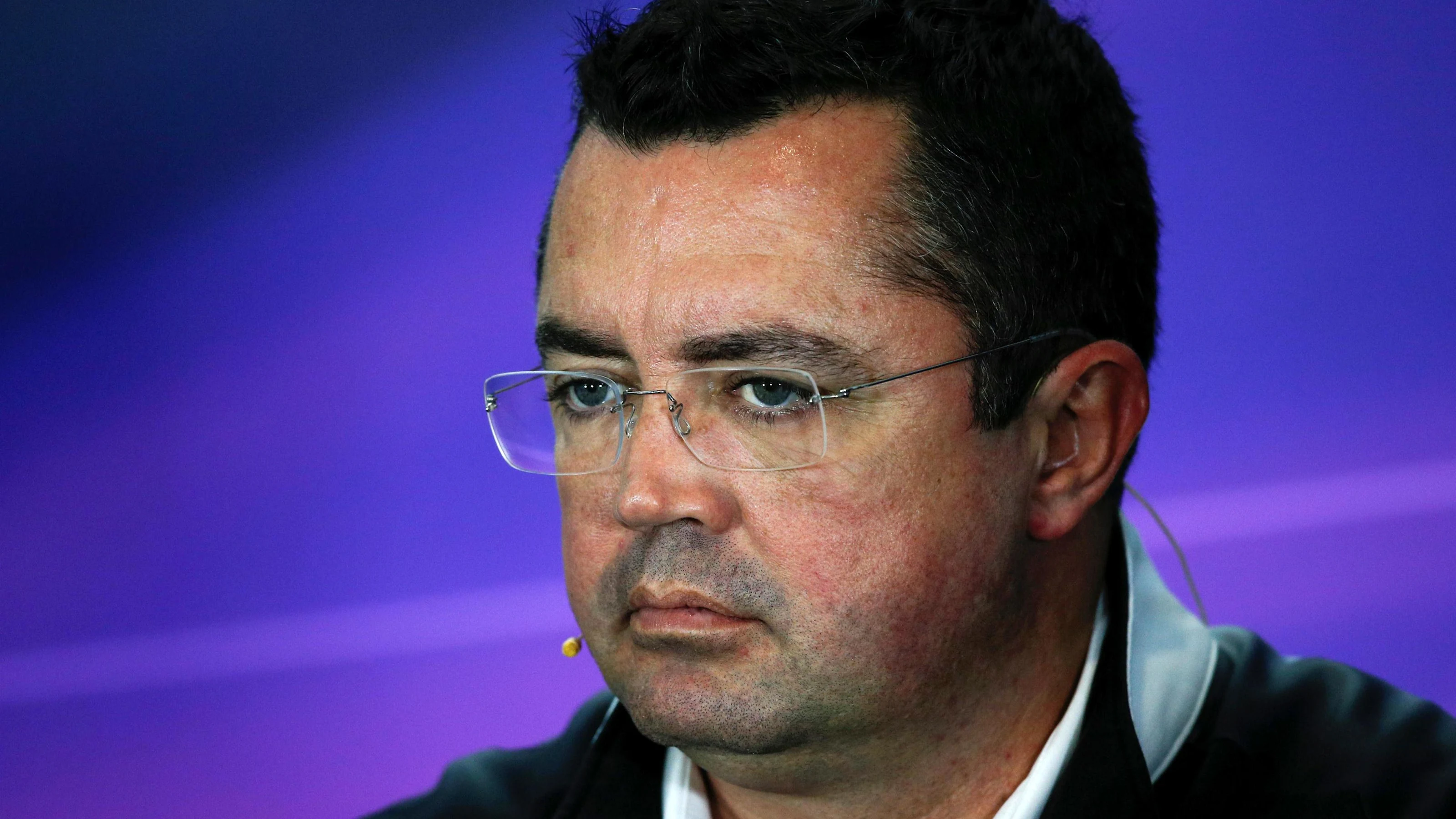 Eric Boullier (FRA) McLaren Racing Director in the Press Conference at Formula One World