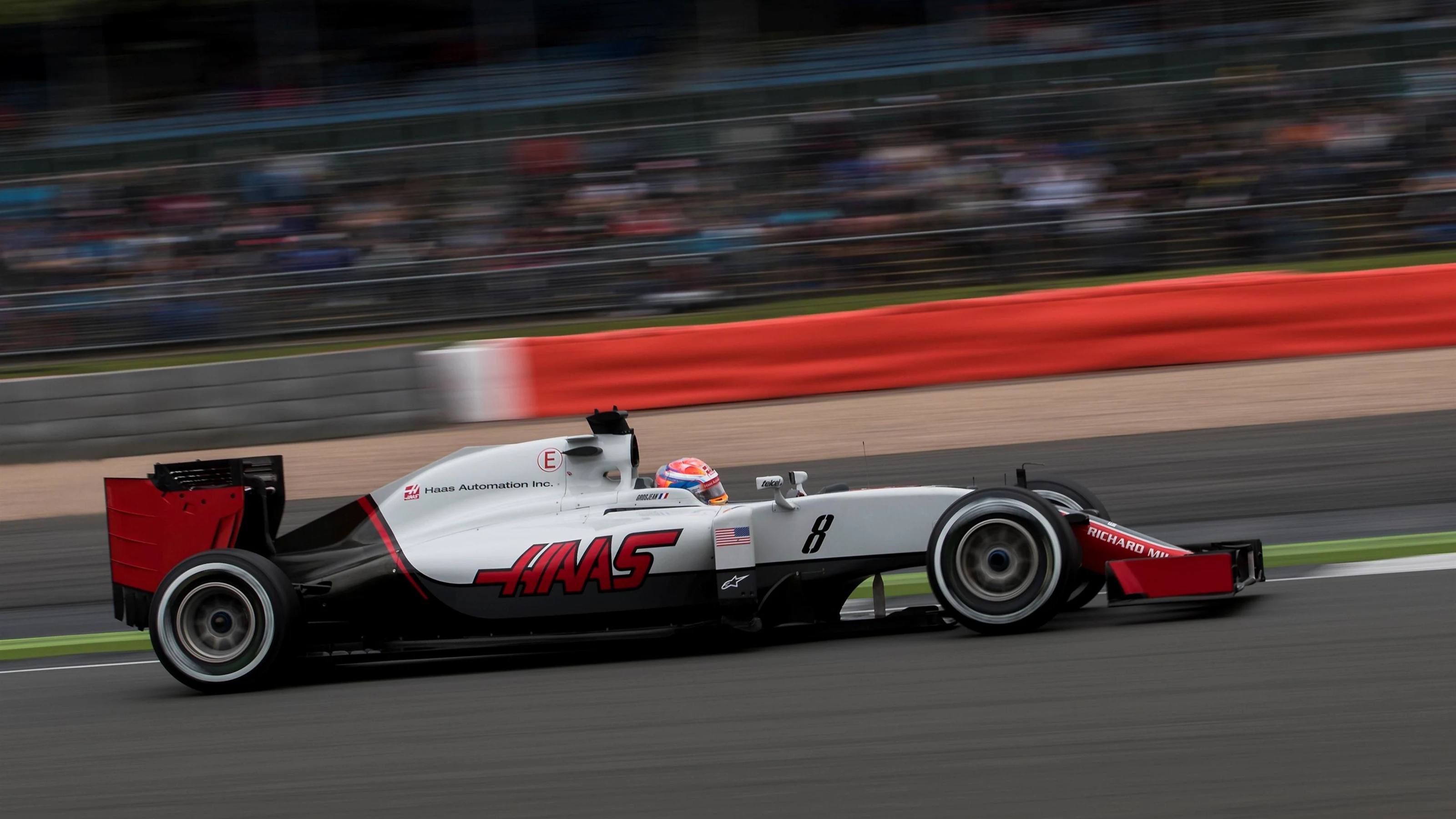 Romain Grosjean (FRA) Haas VF-16 at Formula One World Championship, Rd10, British Grand Prix,