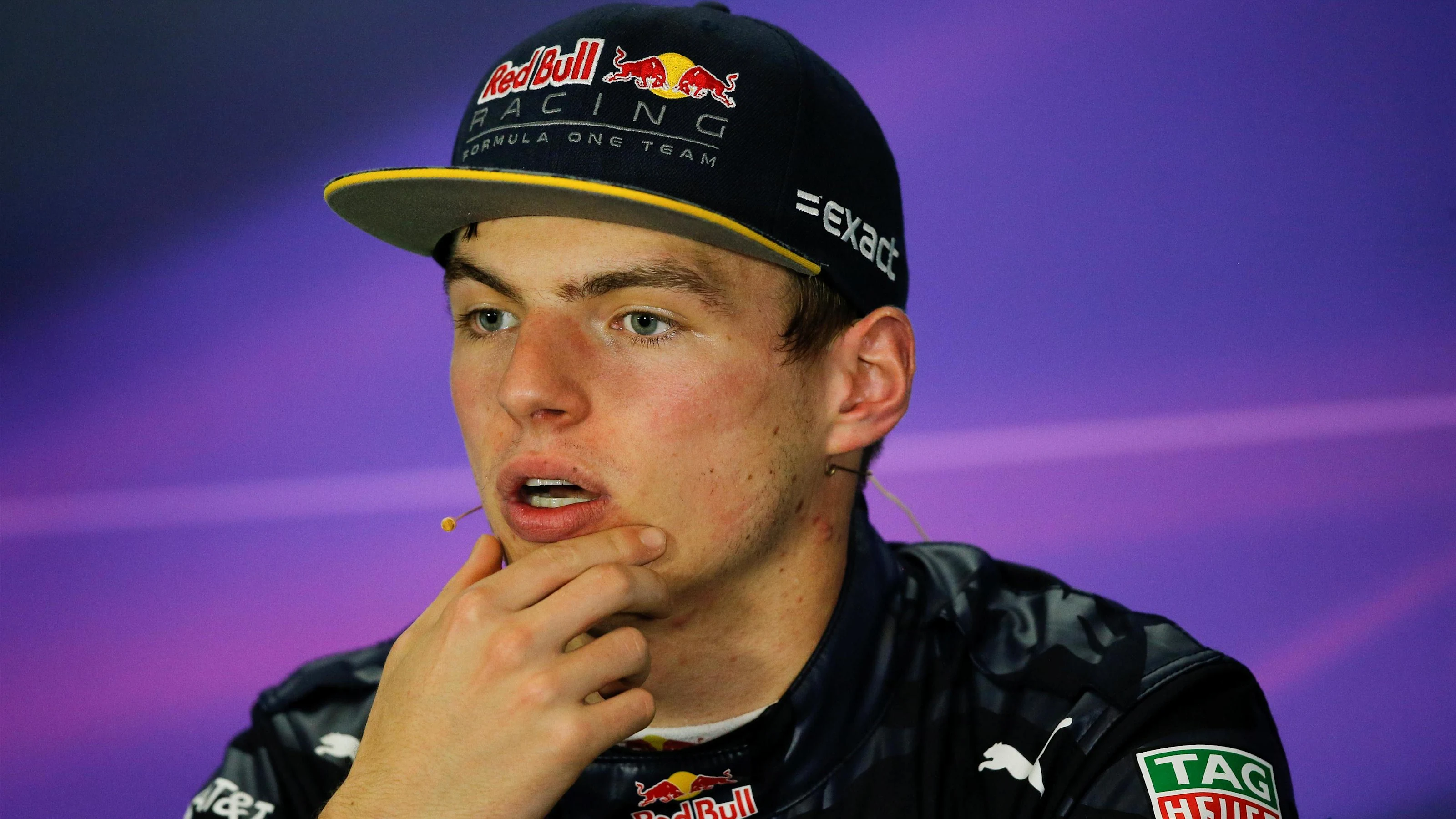 Max Verstappen (NED) Red Bull Racing in the Press Conference at Formula One World Championship,