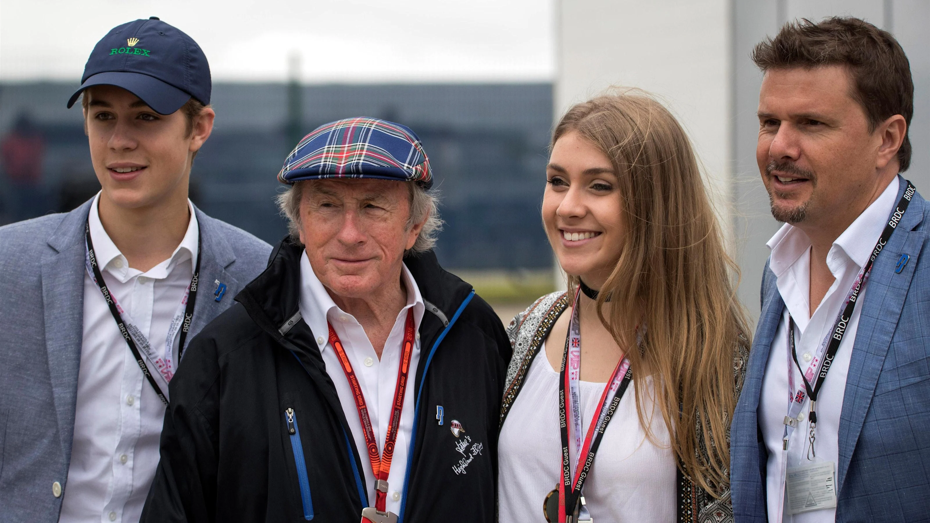 Jackie Stewart (GBR) and Mark Stewart (GBR) at Formula One World Championship, Rd10, British Grand