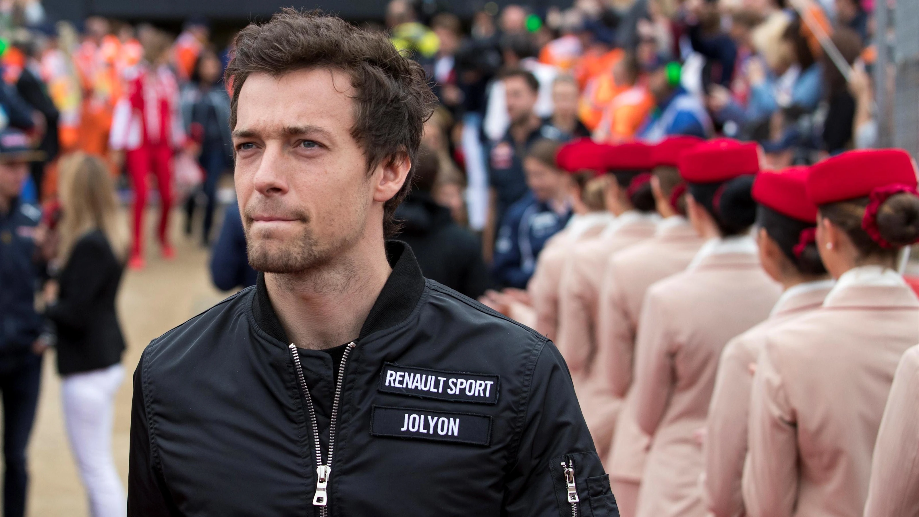 Jolyon Palmer (GBR) Renault Sport F1 Team on the drivers parade at Formula One World Championship,