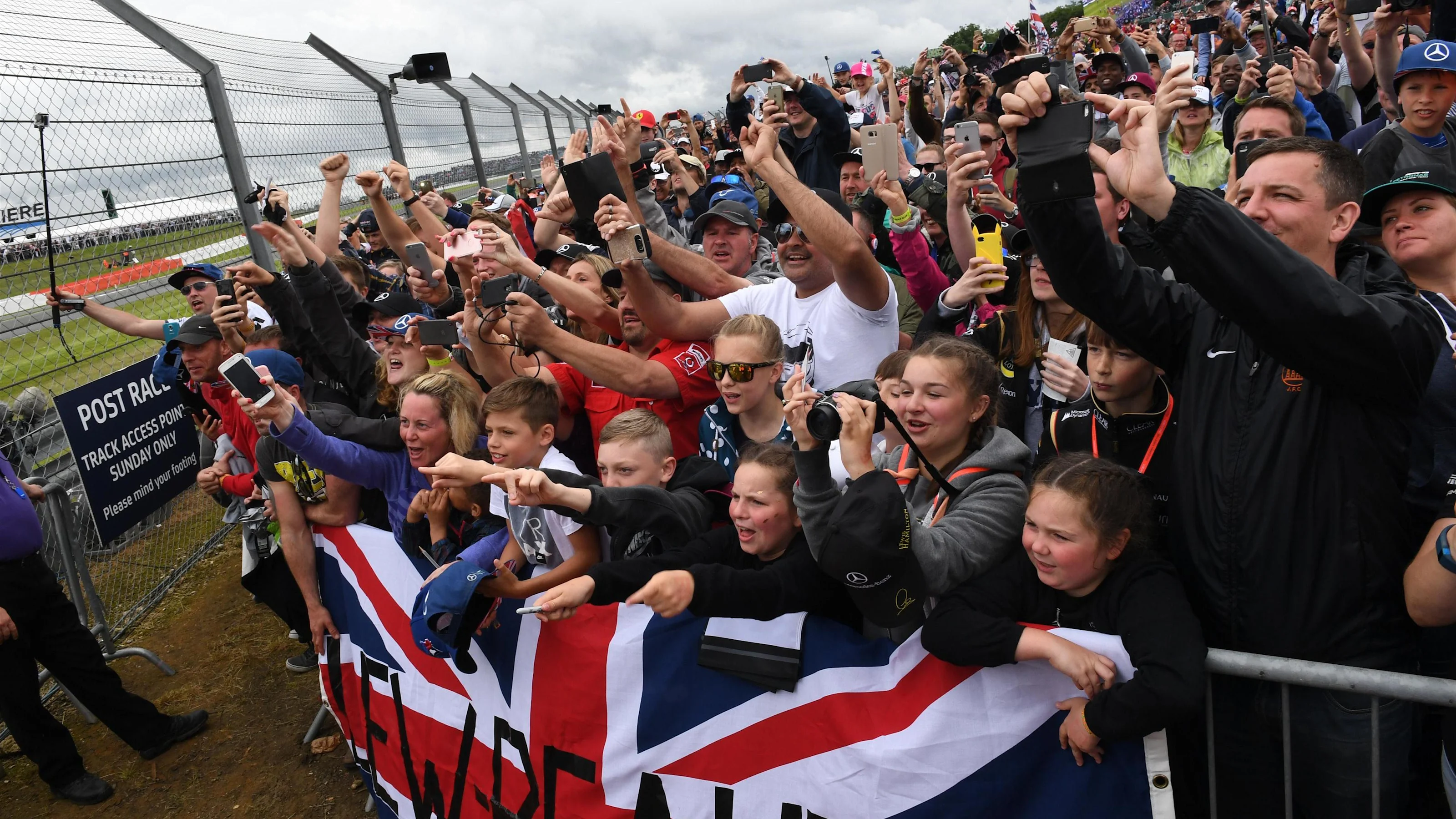 Fans at Formula One World Championship, Rd10, British Grand Prix, Race, Silverstone, England,