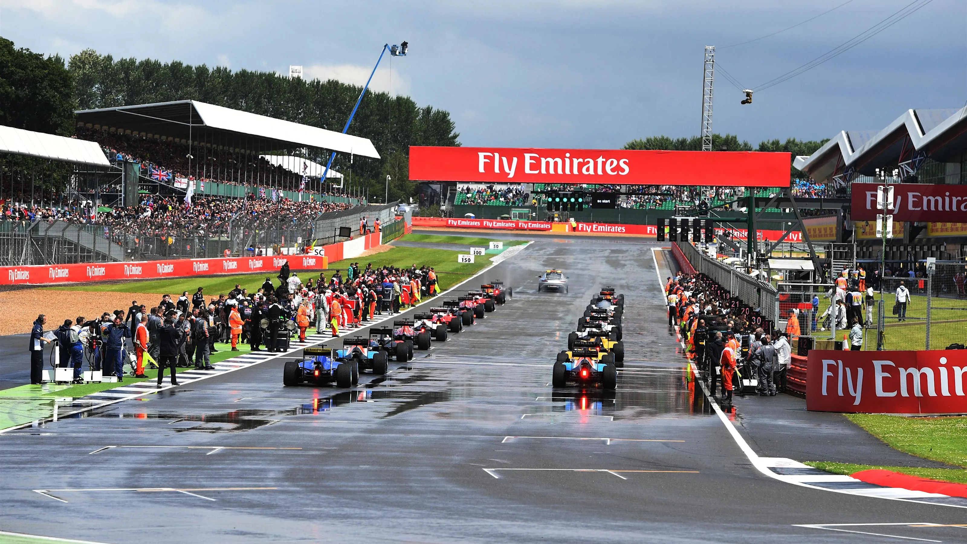 Grid at Formula One World Championship, Rd10, British Grand Prix, Race, Silverstone, England,