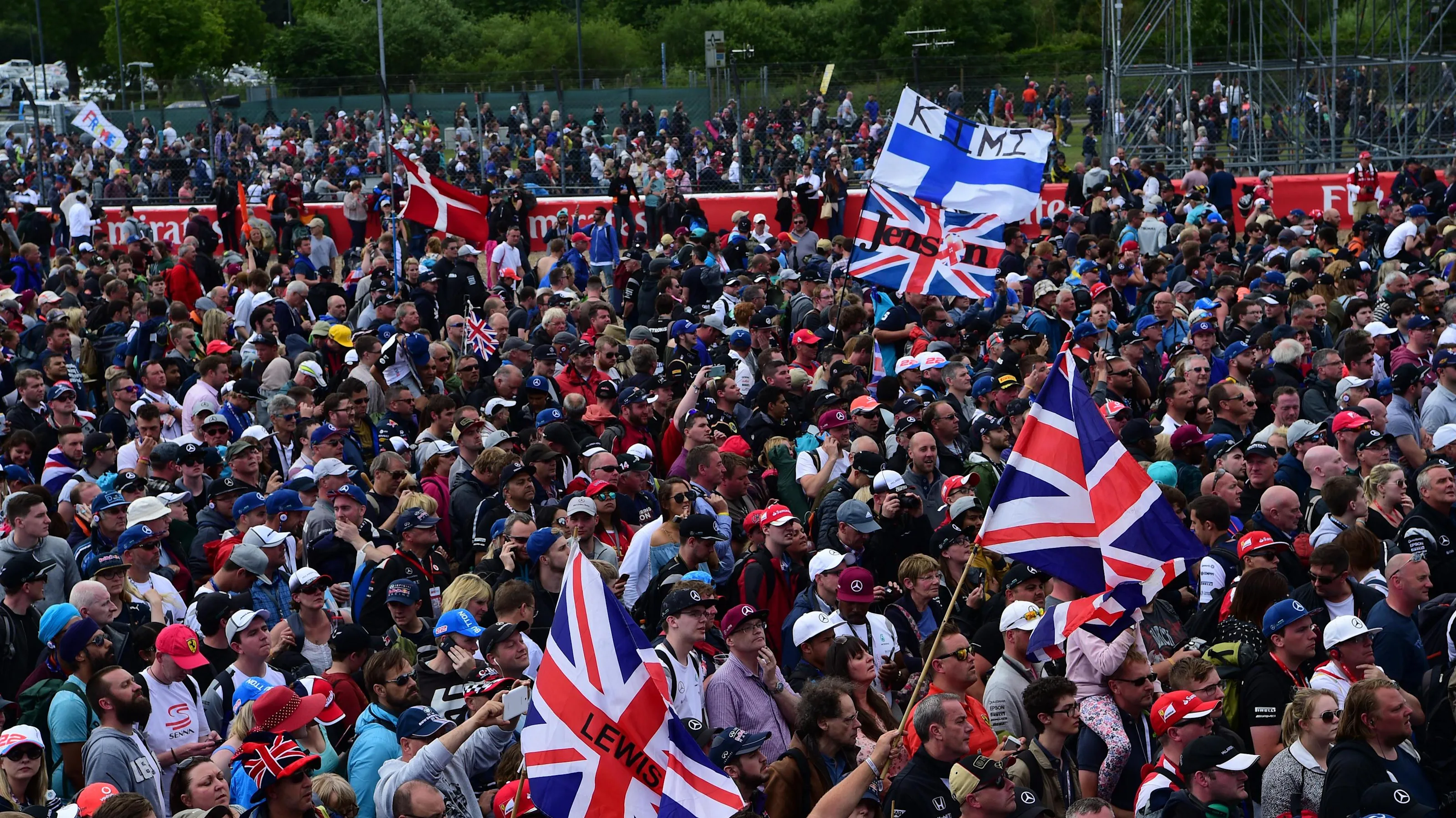 Fans at Formula One World Championship, Rd10, British Grand Prix, Race, Silverstone, England,