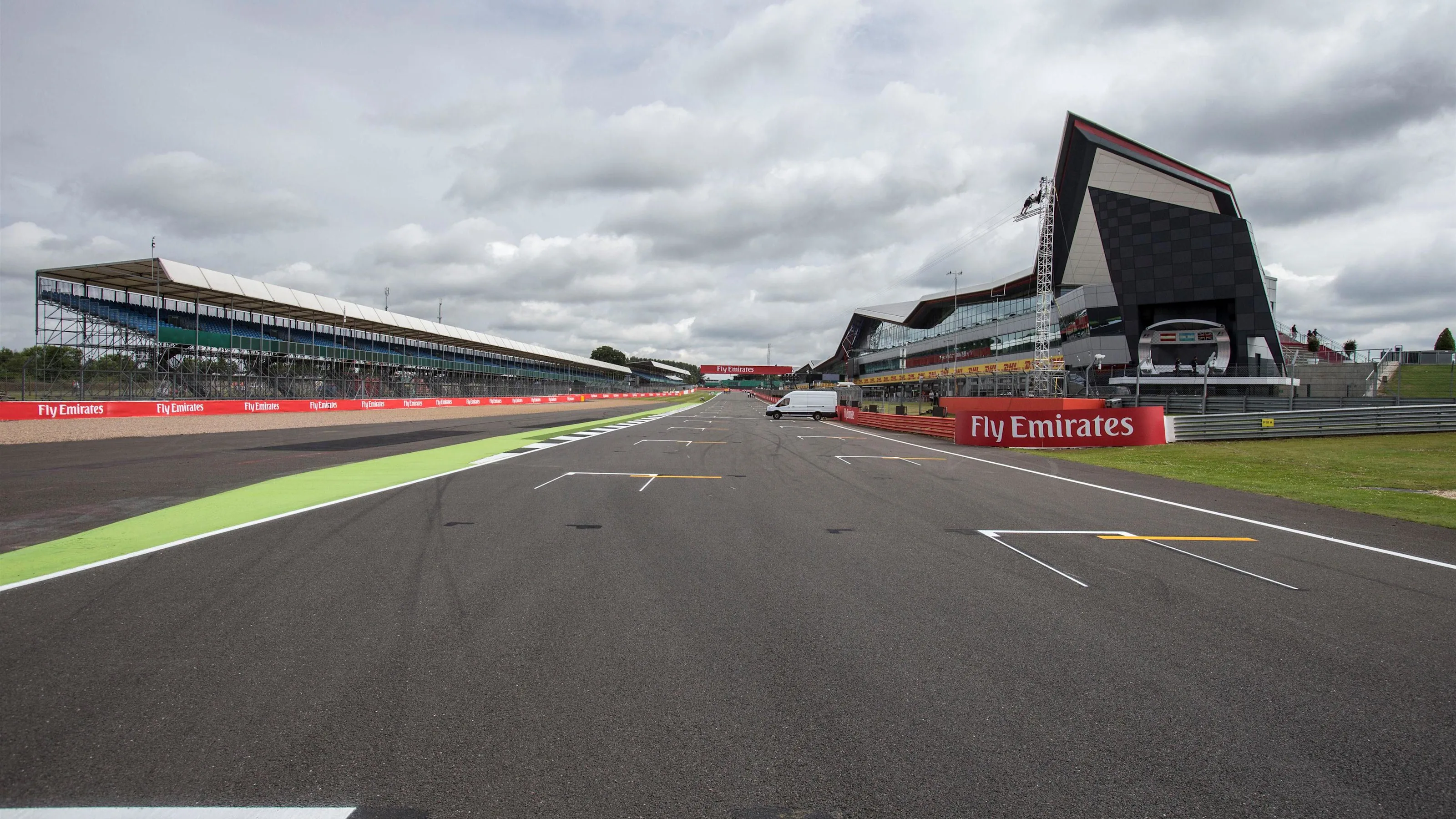 Track view at Formula One World Championship, Rd10, British Grand Prix, Preparations, Silverstone,