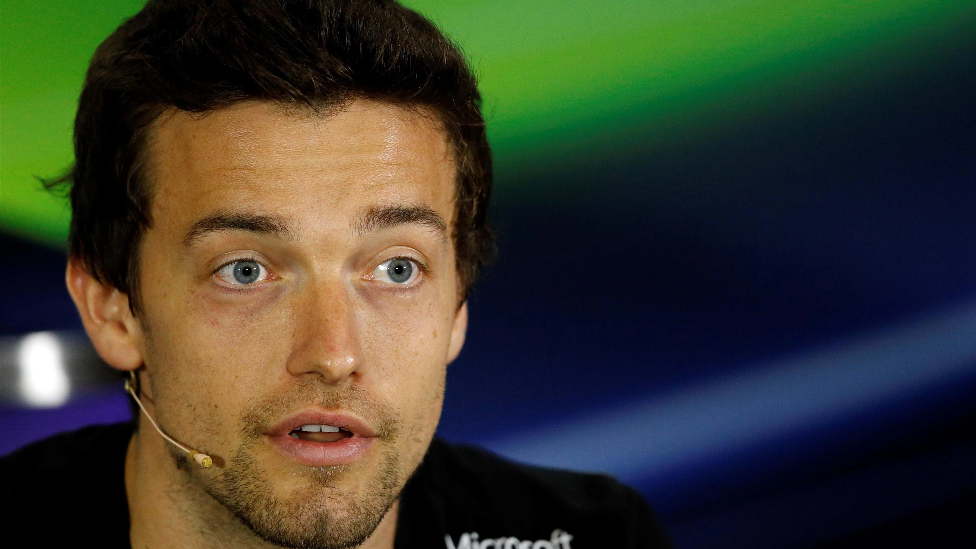 Jolyon Palmer (GBR) Renault Sport F1 Team in the Press Conference at Formula One World