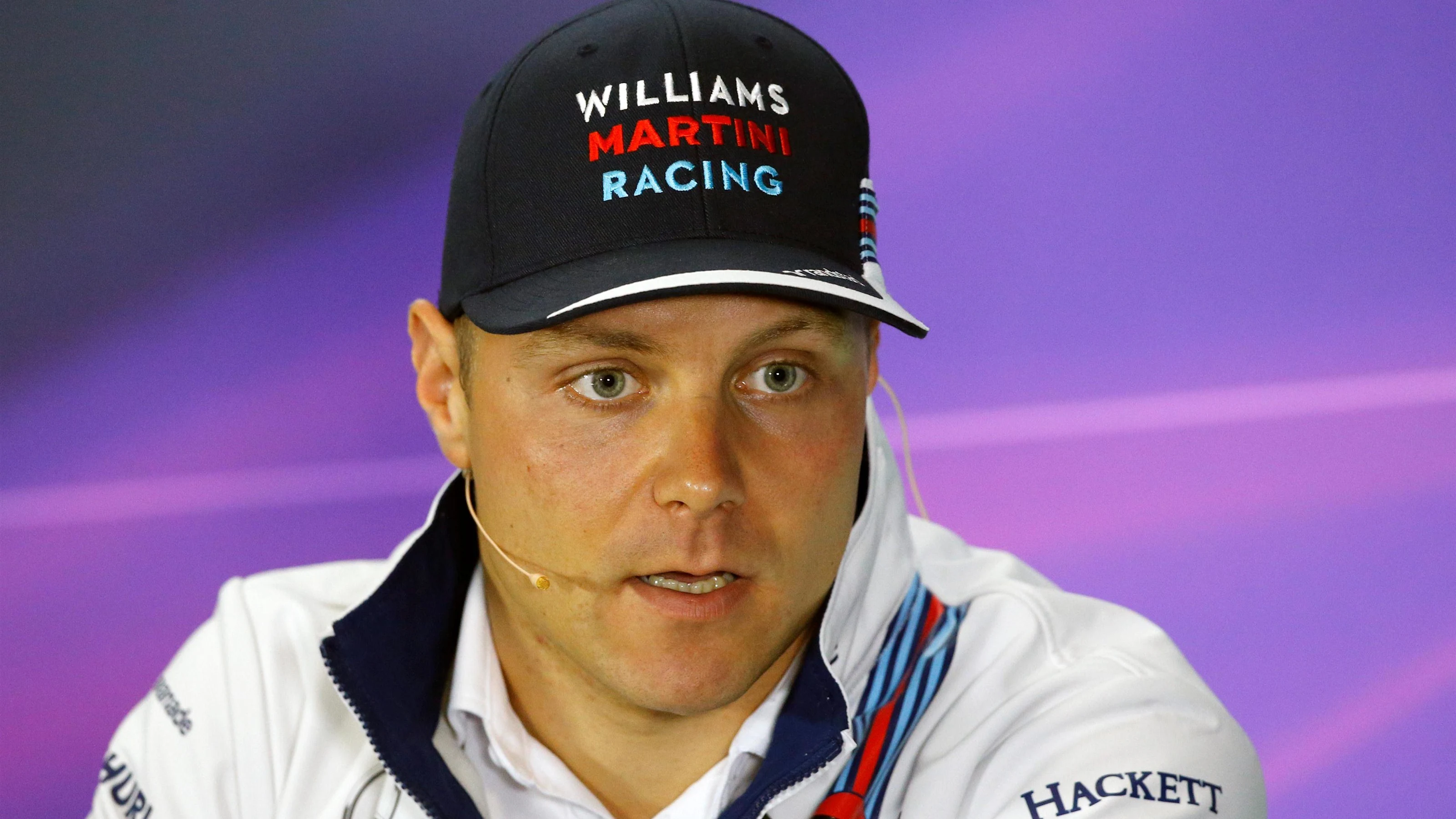 Valtteri Bottas (FIN) Williams in the Press Conference at Formula One World Championship, Rd10,
