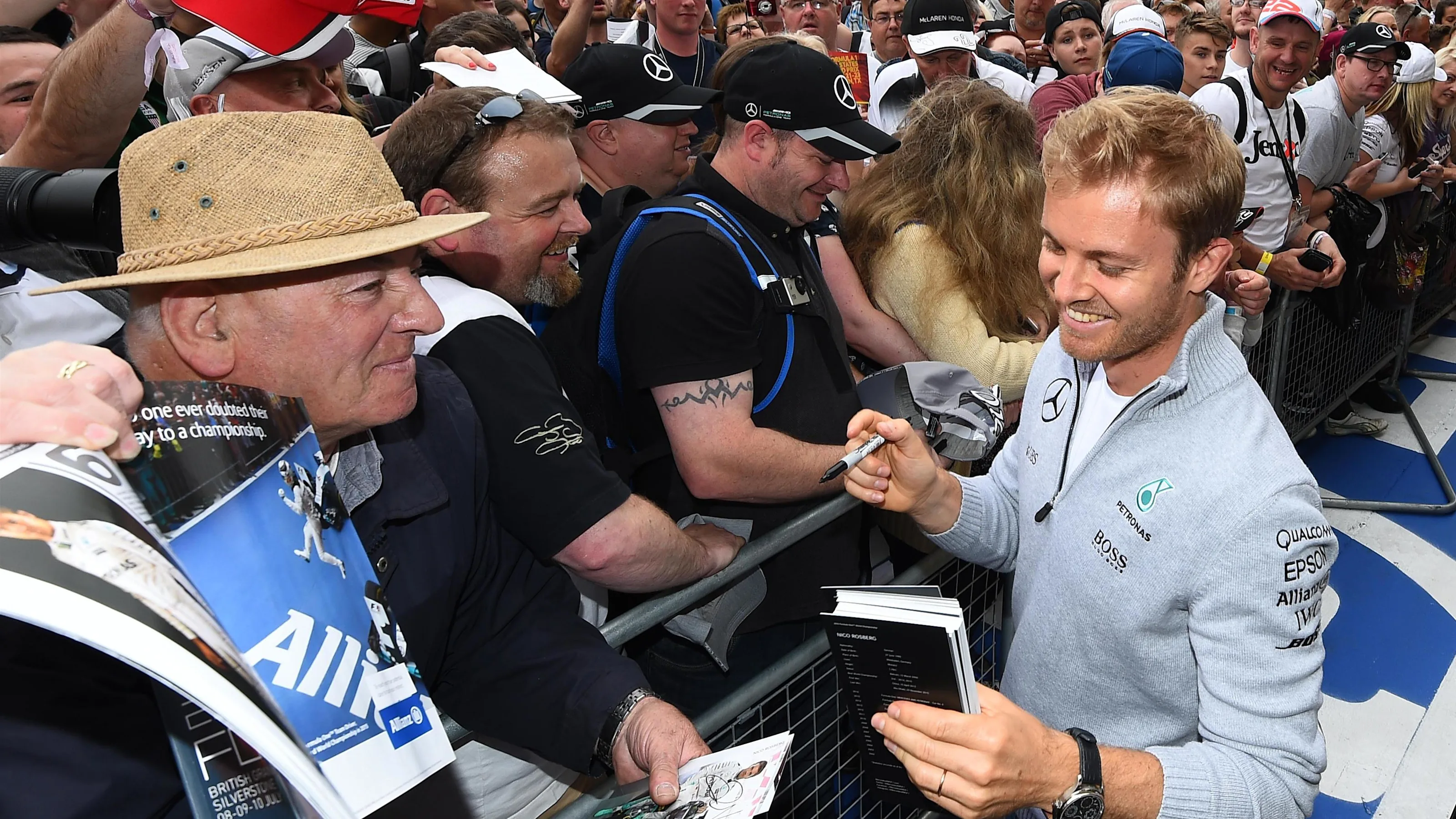 Nico Rosberg (GER) Mercedes AMG F1 at the fans autograph session at Formula One World Championship,