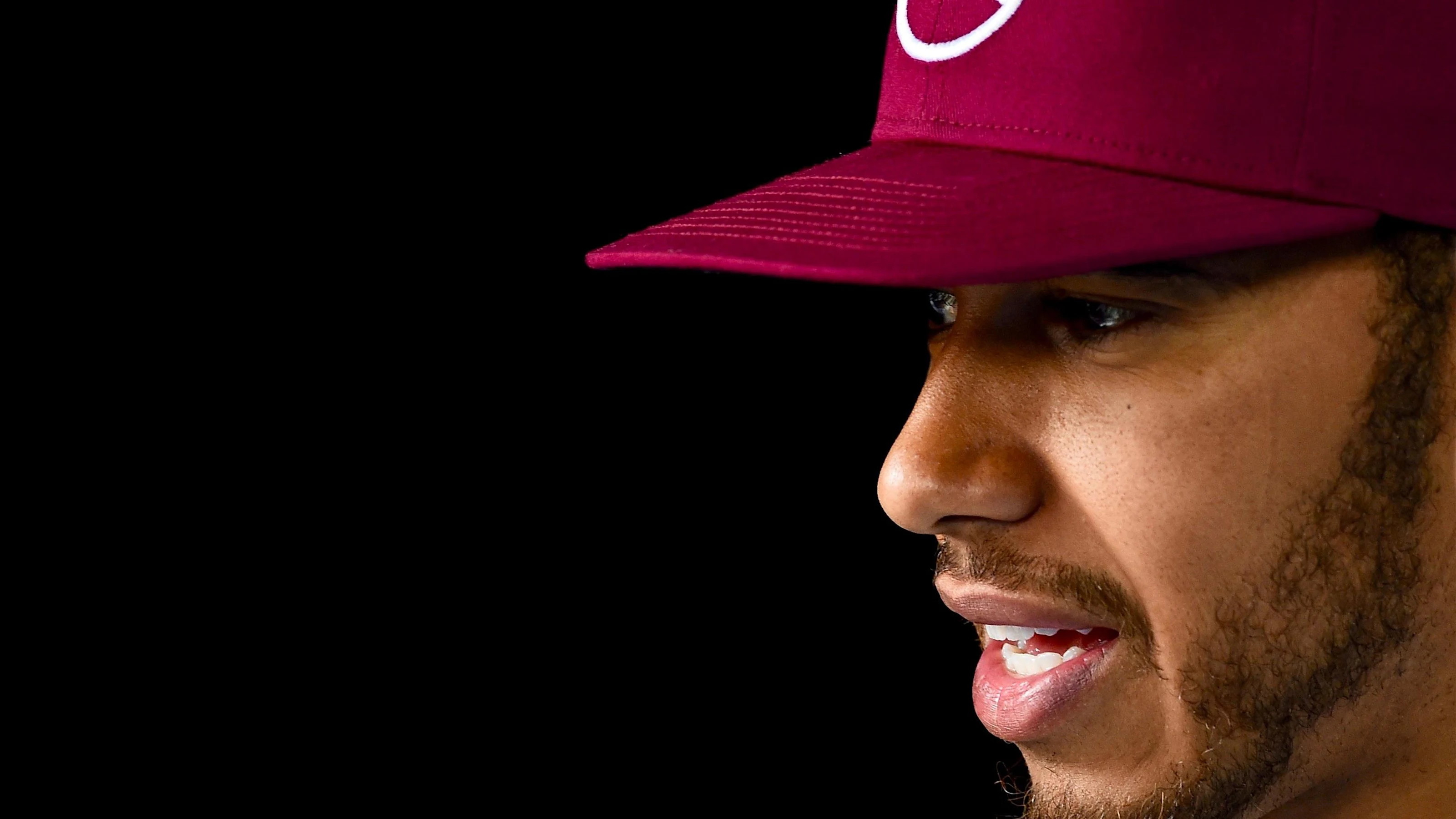 Lewis Hamilton (GBR) Mercedes AMG F1 in the Press Conference at Formula One World Championship,