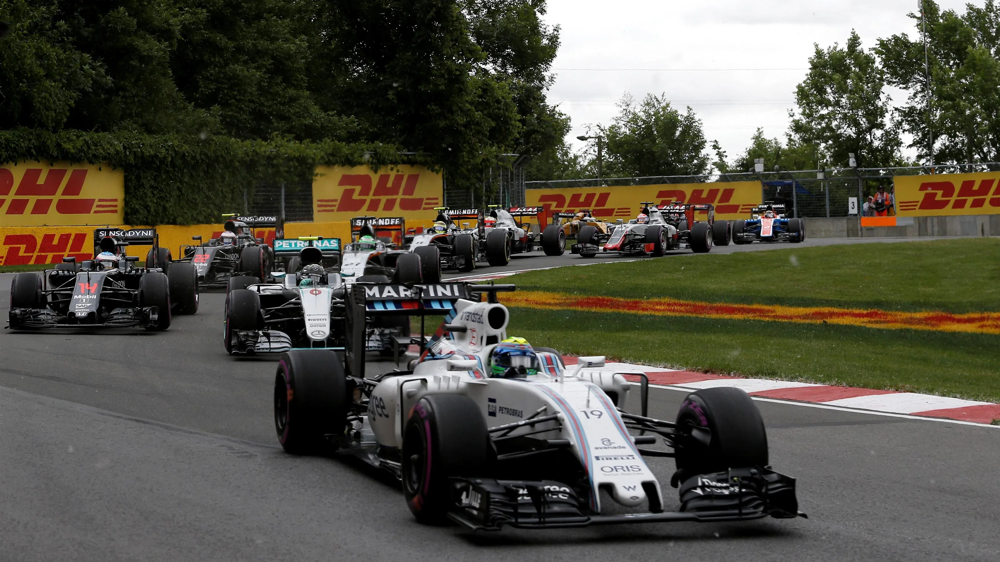 Felipe Massa (BRA) Williams FW38 at the start of the race at Formula One World Championship, Rd7,
