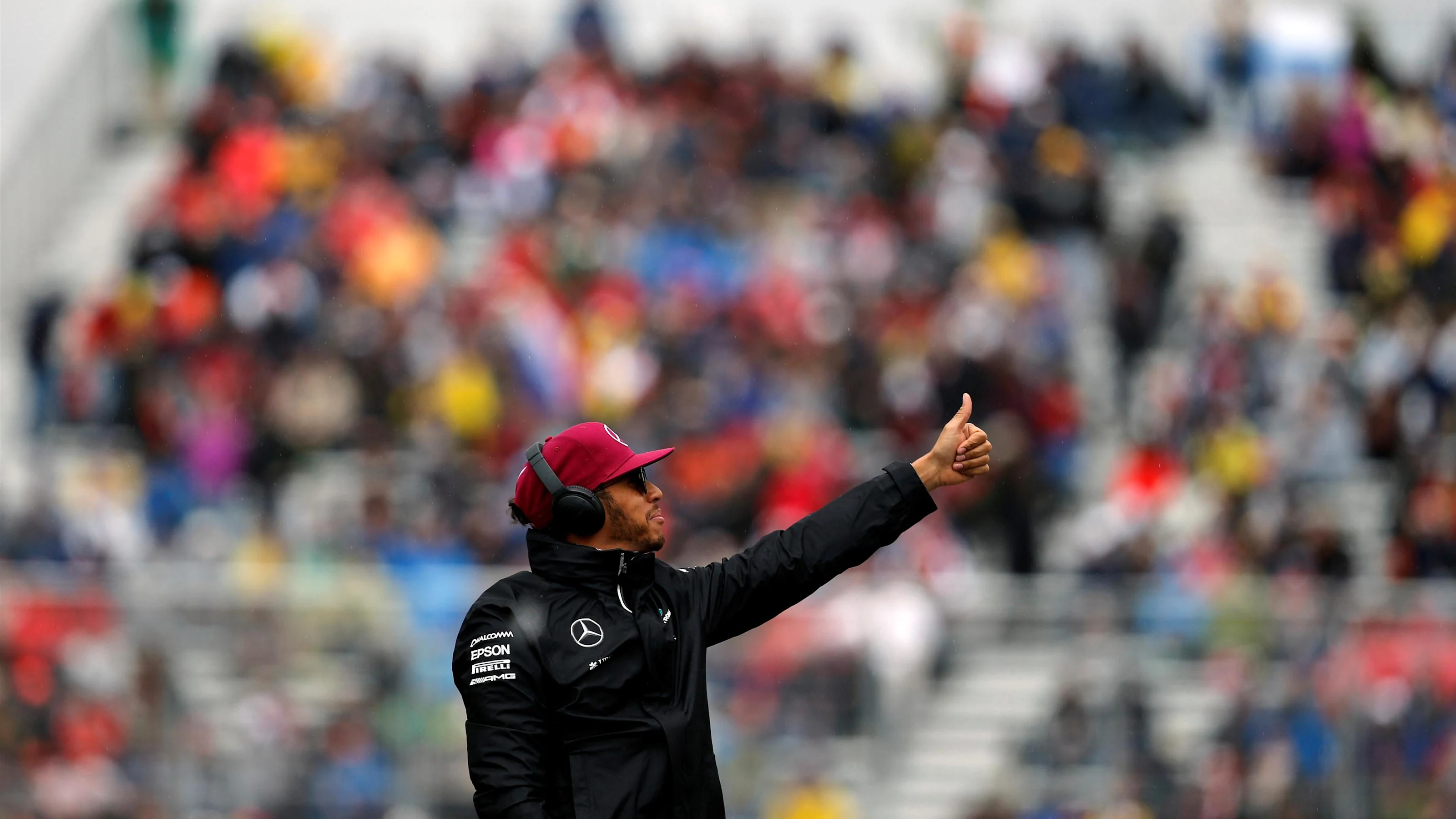 Lewis Hamilton (GBR) Mercedes AMG F1 on the drivers parade at Formula One World Championship, Rd7,
