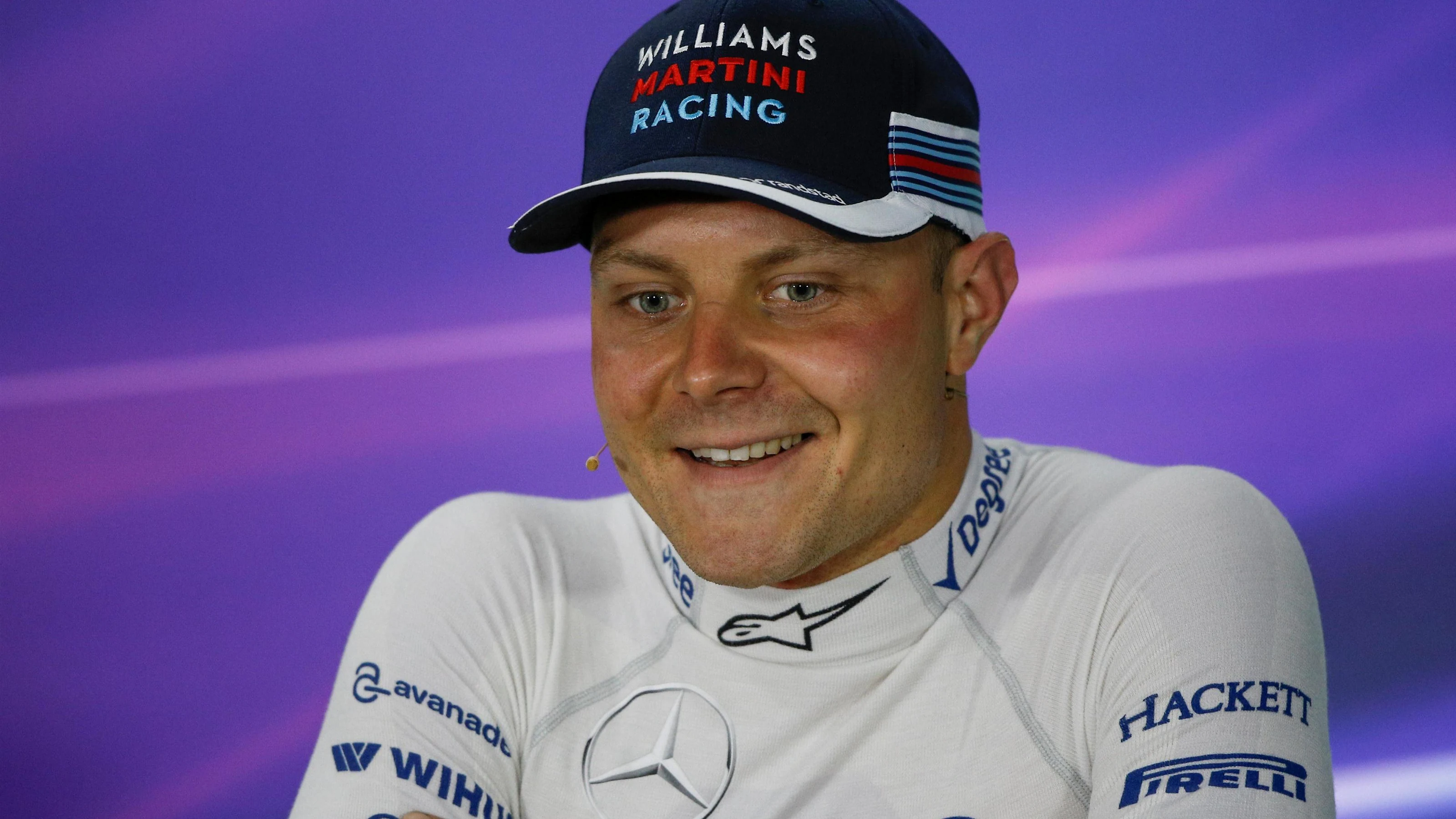 Valtteri Bottas (FIN) Williams in the Press Conference at Formula One World Championship, Rd7,