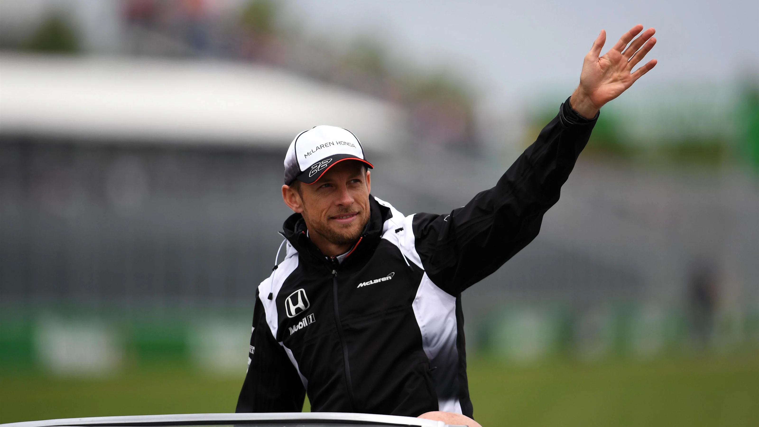 Jenson Button (GBR) McLaren on the drivers parade at Formula One World Championship, Rd7, Canadian