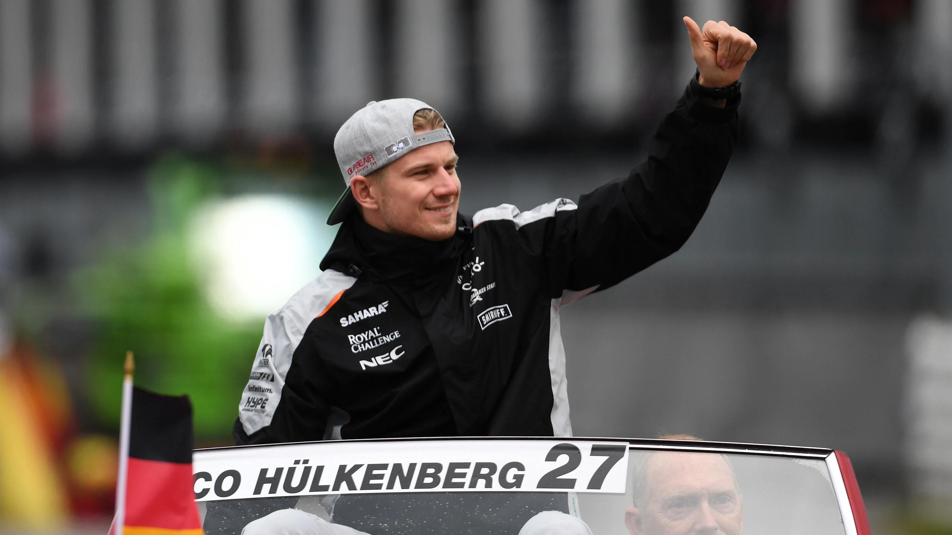 Nico Hulkenberg (GER) Force India F1 on the drivers parade at Formula One World Championship, Rd7,