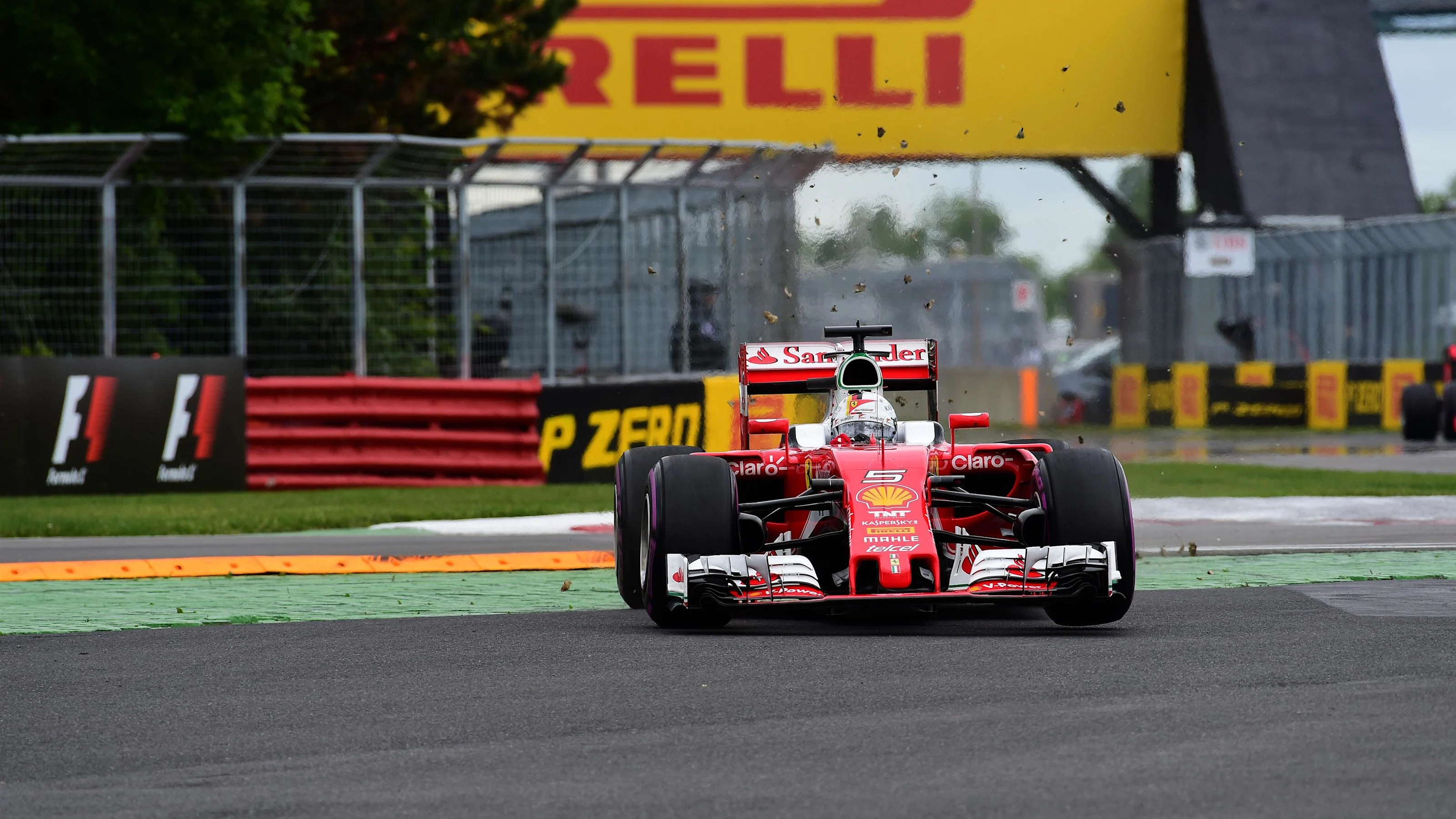 Sebastian Vettel (GER) Ferrari SF16-H runs wide at Formula One World Championship, Rd7, Canadian