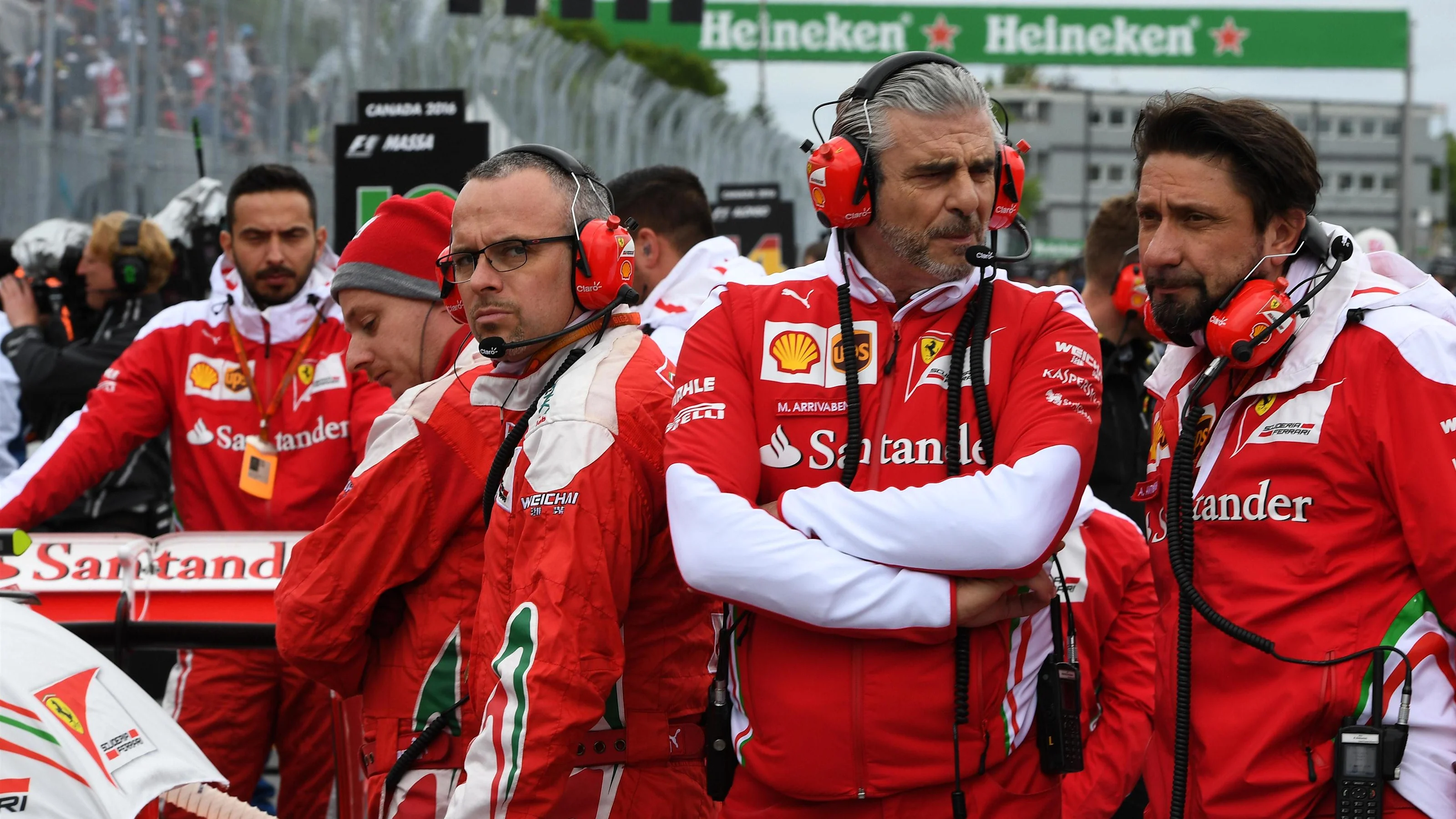 Maurizio Arrivabene (ITA) Ferrari Team Principal on the grid at Formula One World Championship,