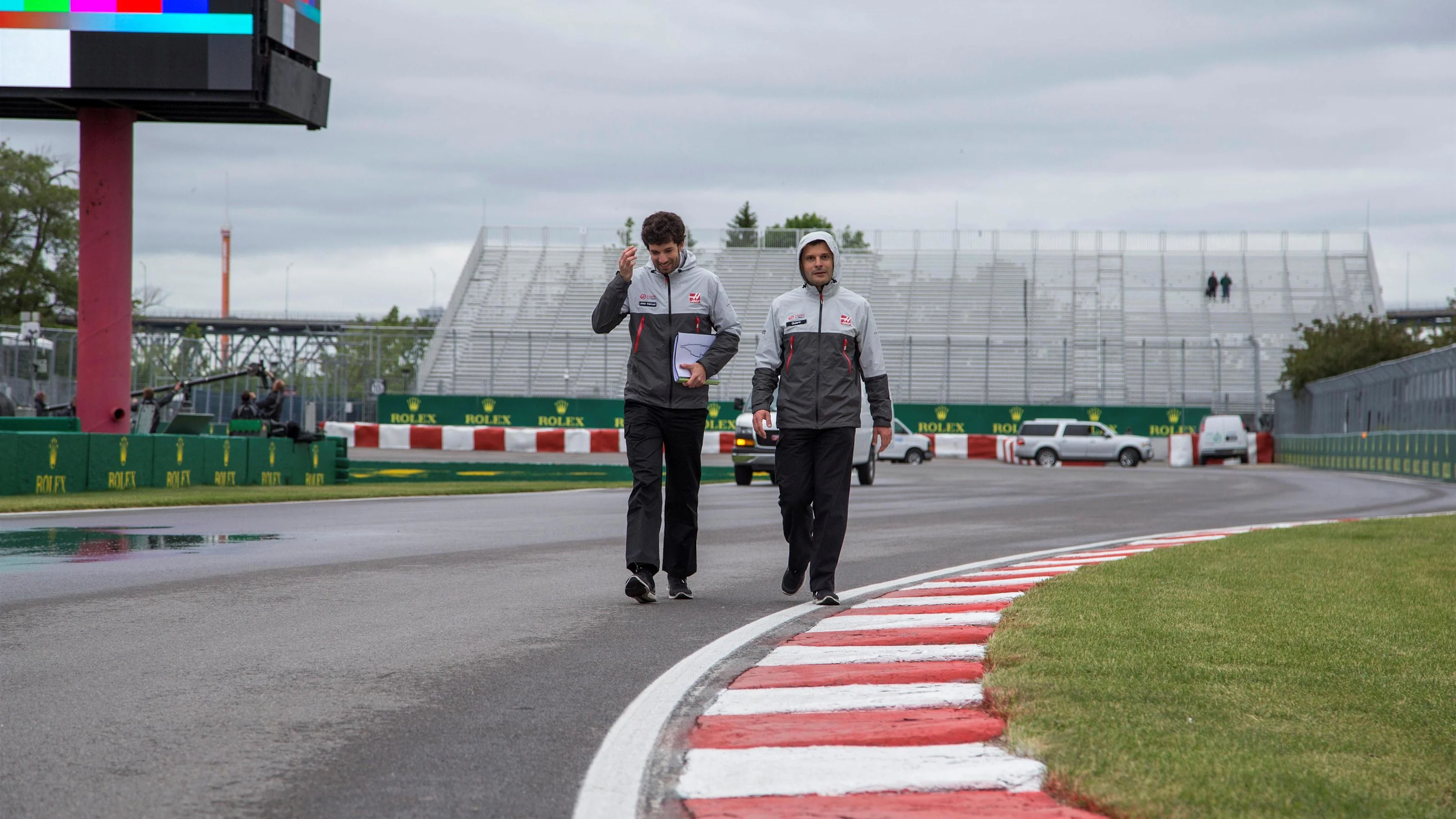 Haas track walk at Formula One World Championship, Rd7, Canadian Grand Prix, Preparations,