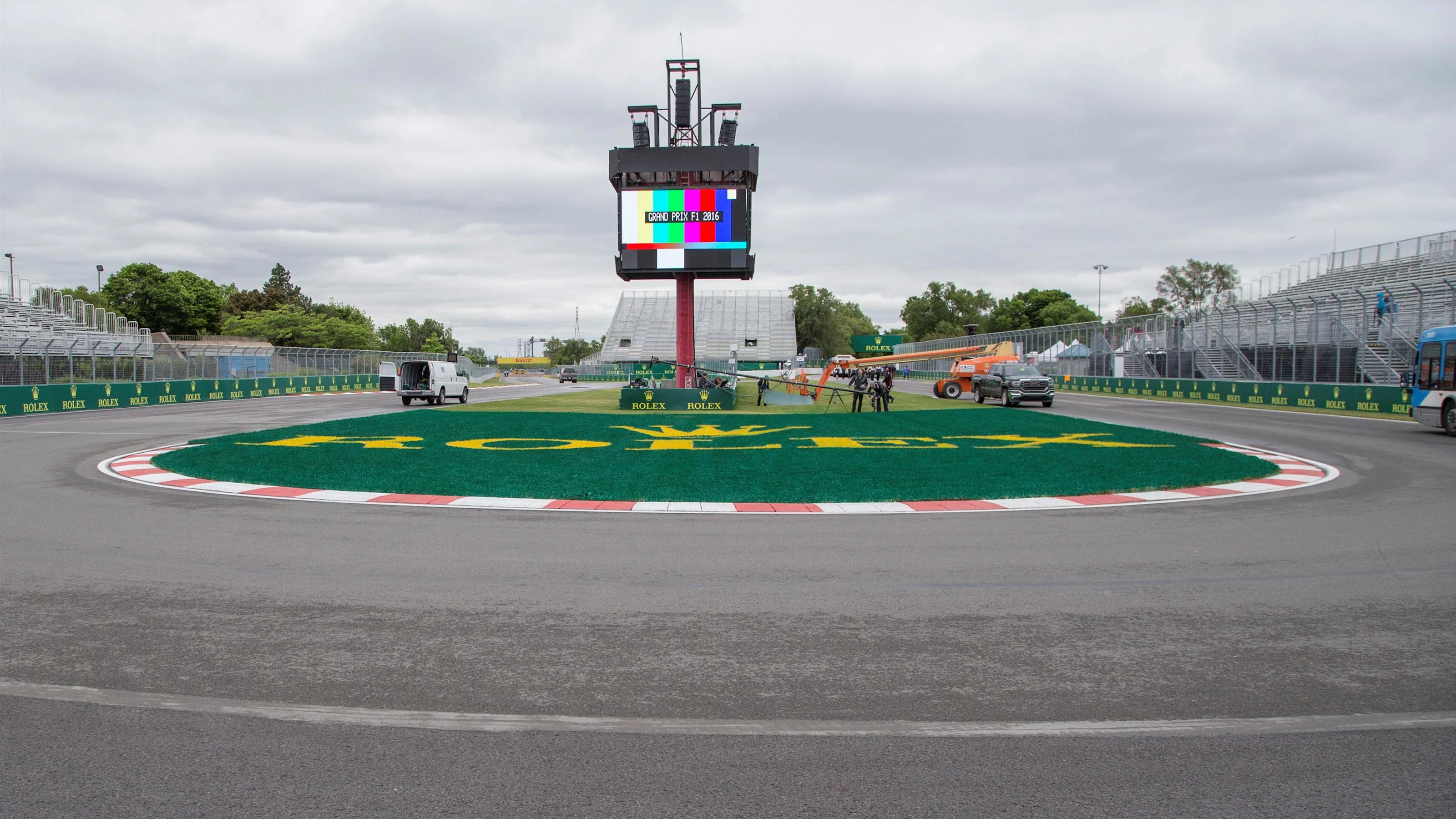 Track view at Formula One World Championship, Rd7, Canadian Grand Prix, Preparations, Montreal,